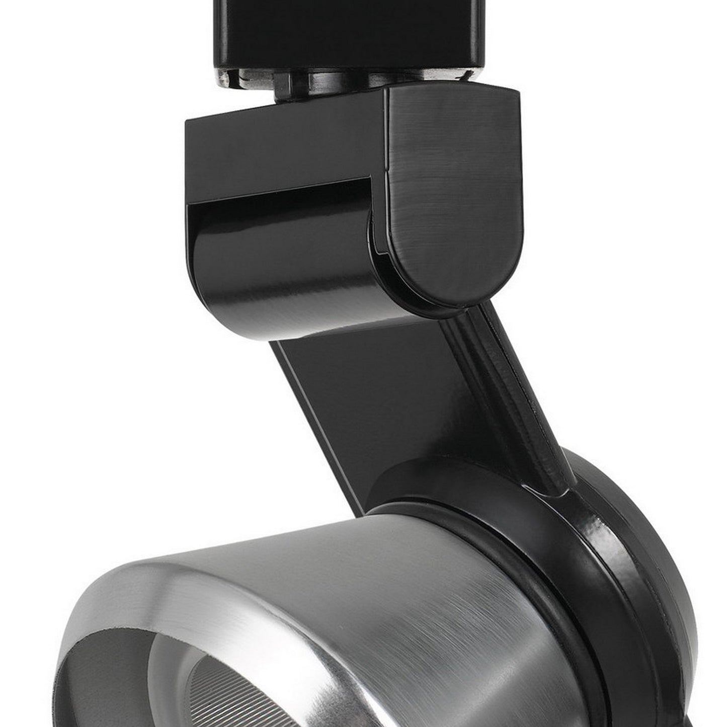 12W Integrated LED Metal Track Fixture with Cone Head Black and Silver