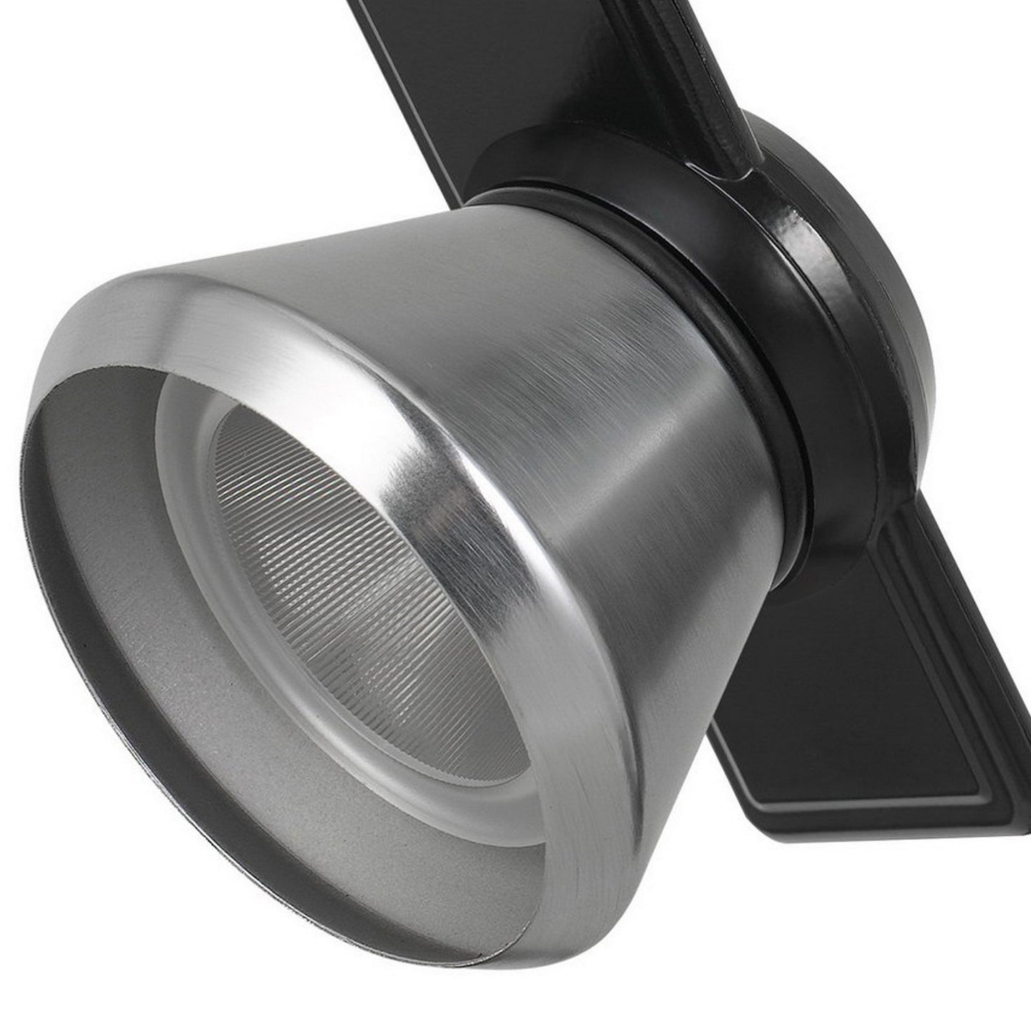 12W Integrated LED Metal Track Fixture with Cone Head Black and Silver