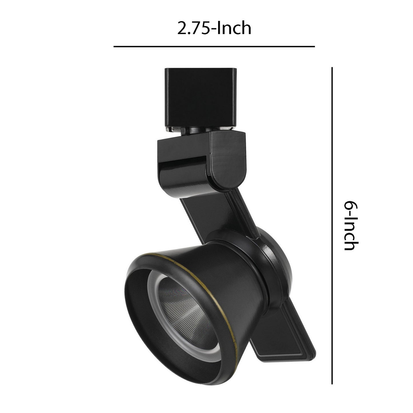 12W Integrated LED Metal Track Fixture with Cone Head Dark Black