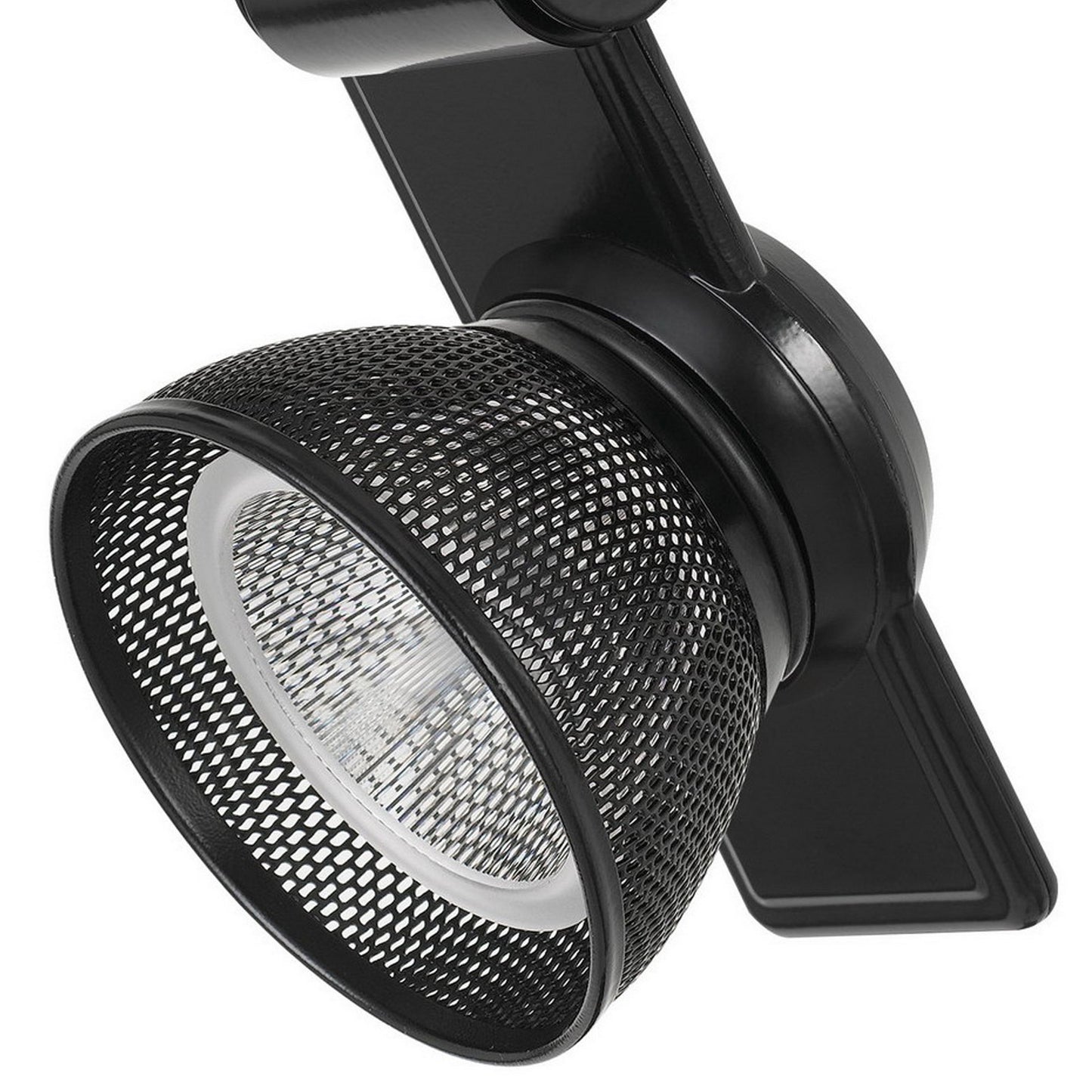 12W Integrated LED Metal Track Fixture with Mesh Head Black