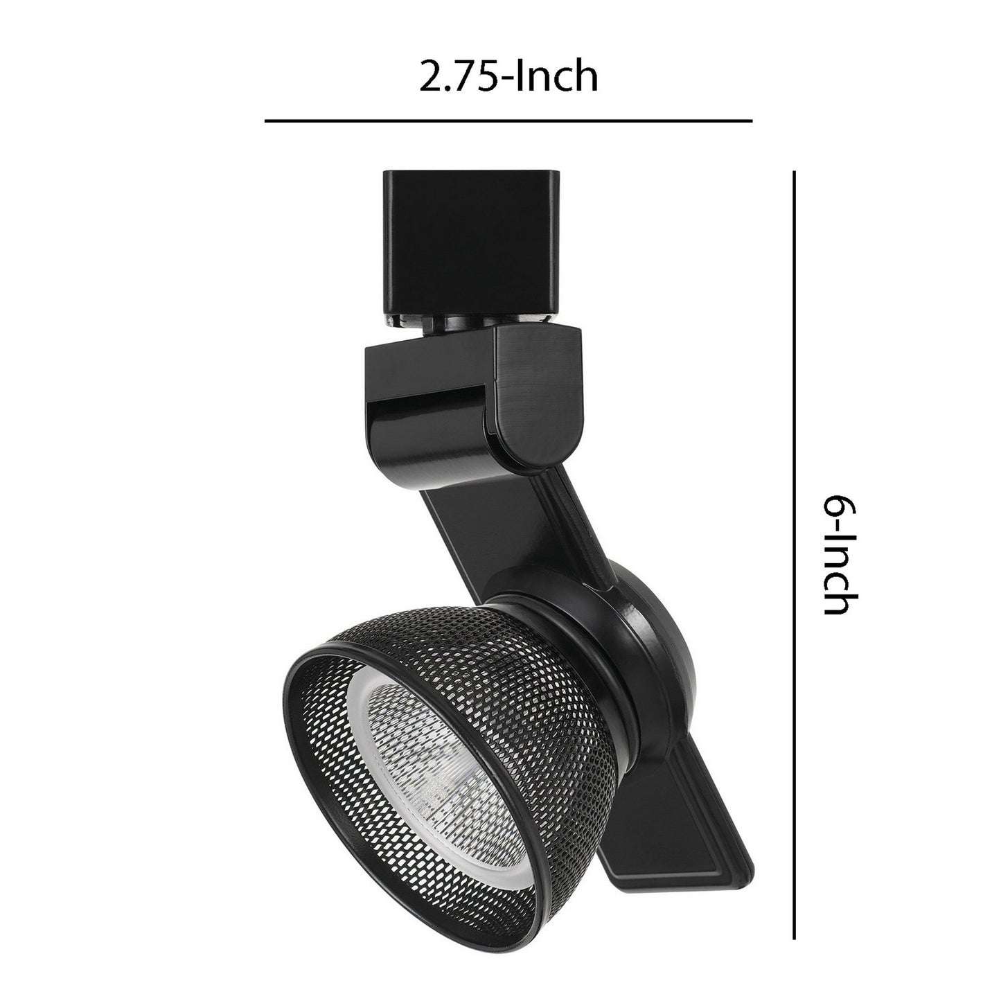 12W Integrated LED Metal Track Fixture with Mesh Head Black