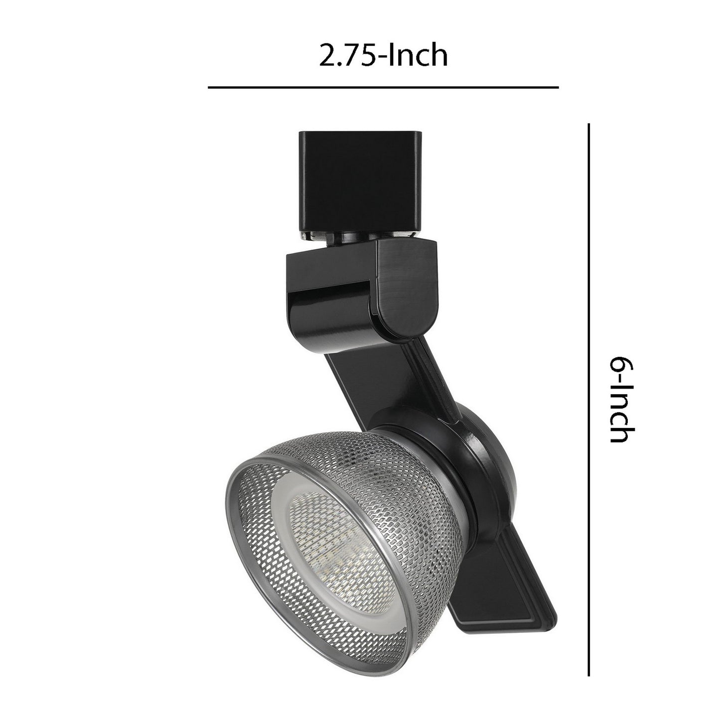12W Integrated LED Metal Track Fixture with Mesh Head Black and Silver
