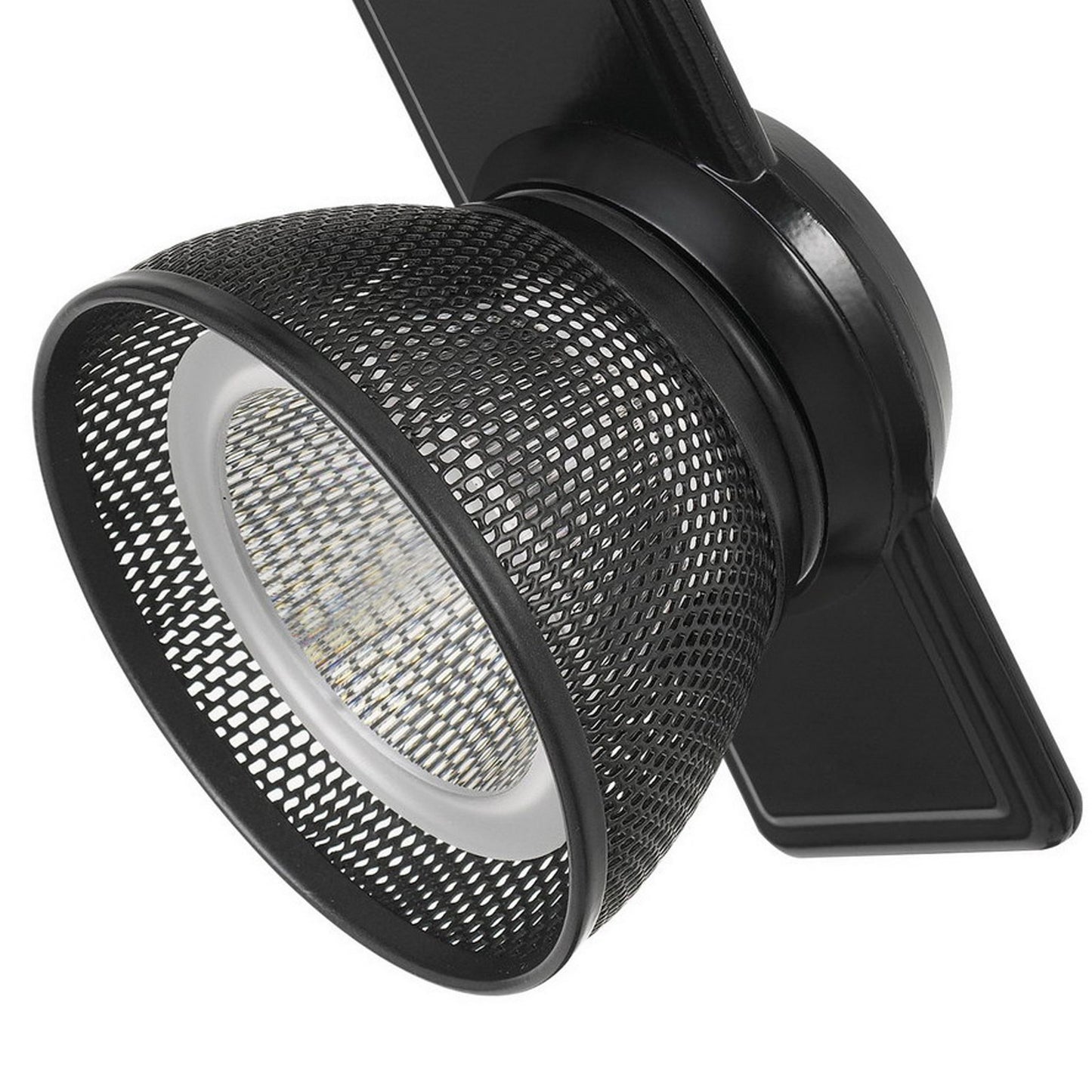 12W Integrated LED Metal Track Fixture with Mesh Head Dark Black