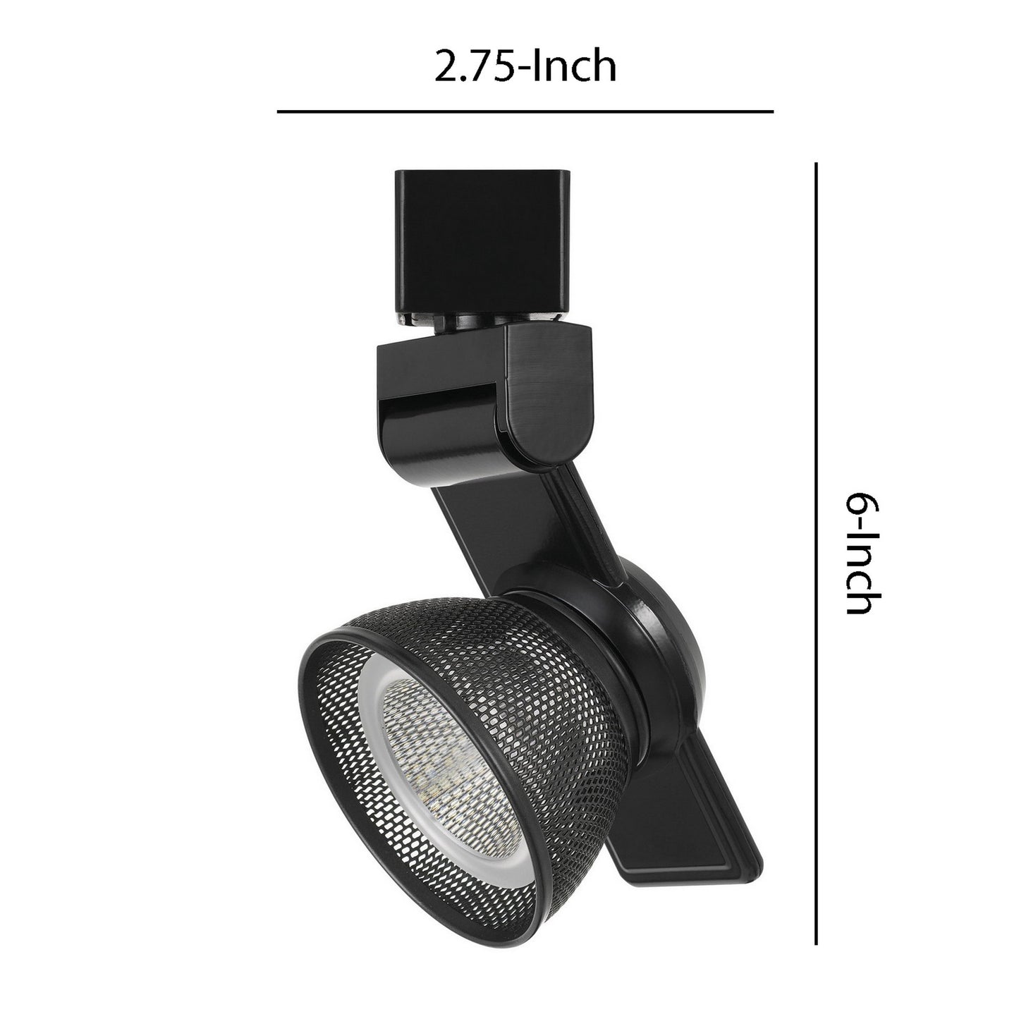12W Integrated LED Metal Track Fixture with Mesh Head Dark Black