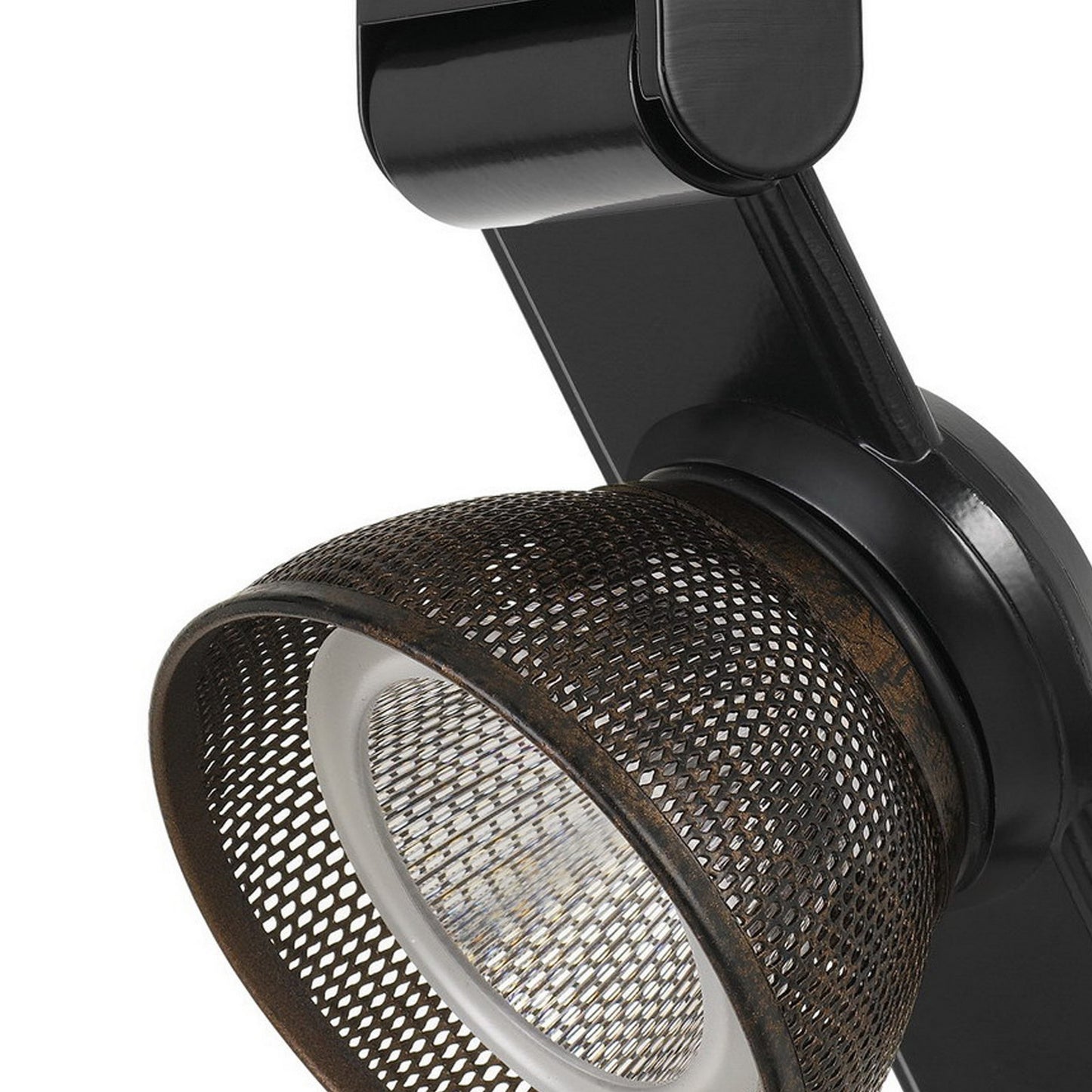 12W Integrated LED Metal Track Fixture with Mesh Head Black and Bronze