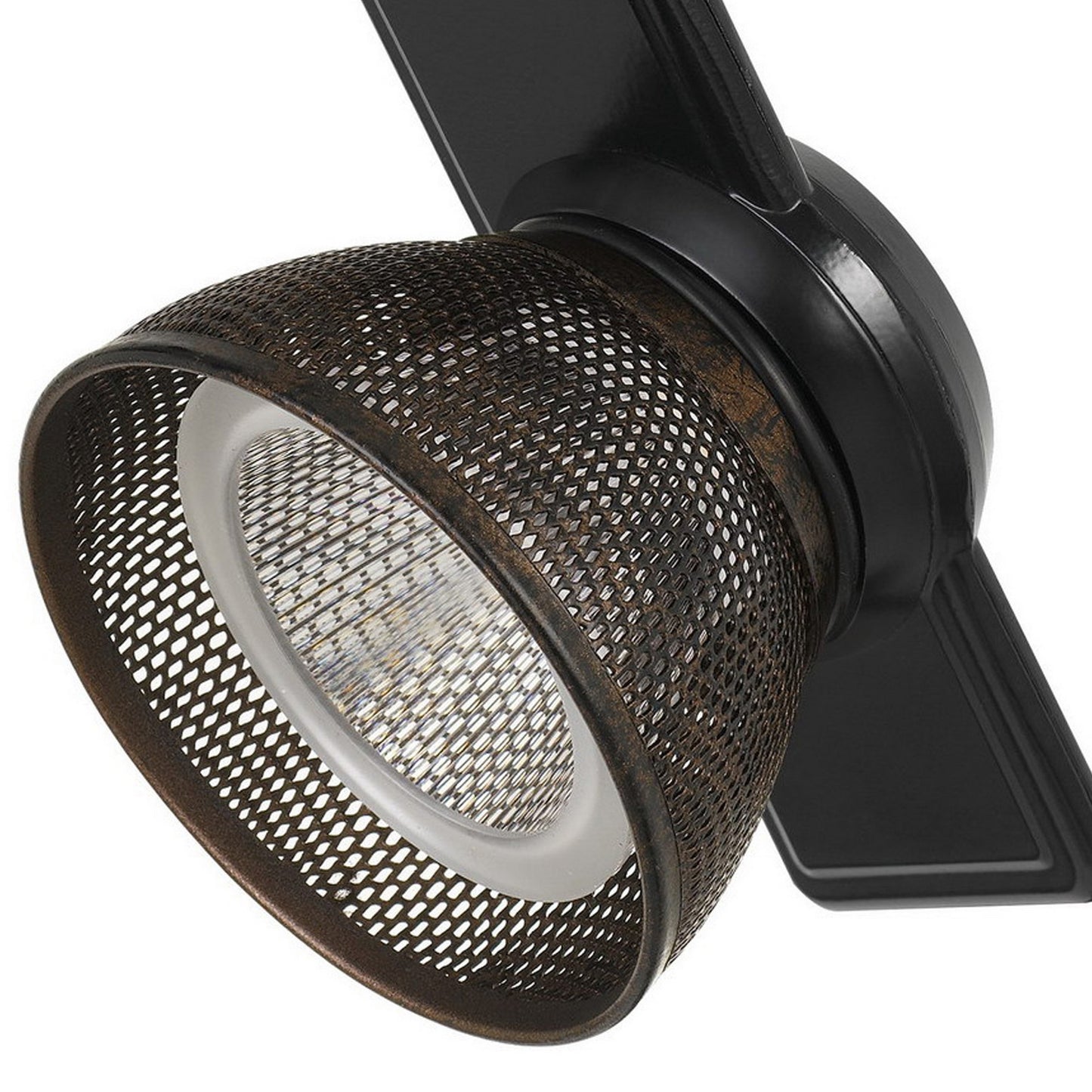 12W Integrated LED Metal Track Fixture with Mesh Head Black and Bronze