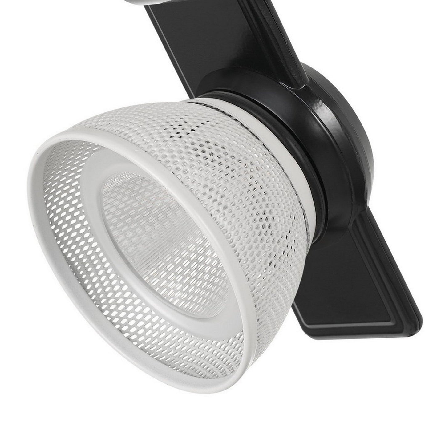 12W Integrated LED Metal Track Fixture with Mesh Head Black and White