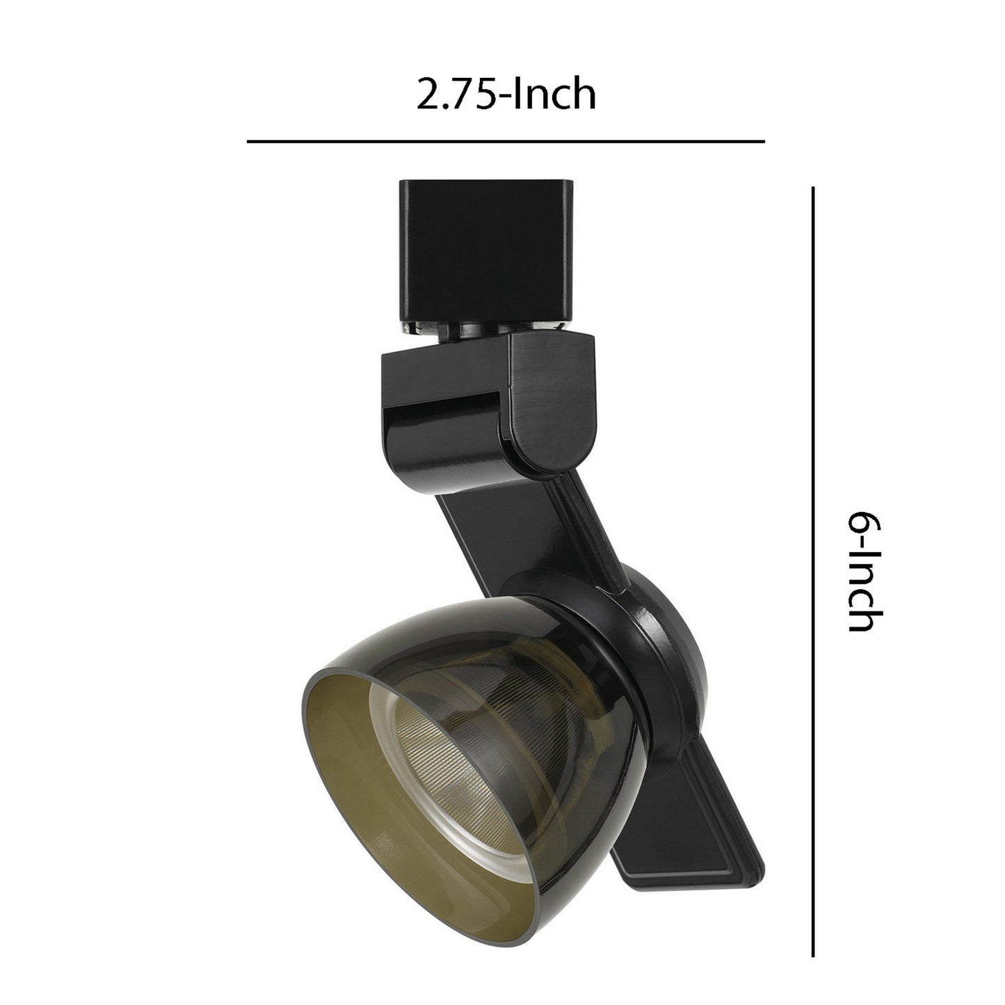 12W Integrated LED Track Fixture with Polycarbonate Head Black