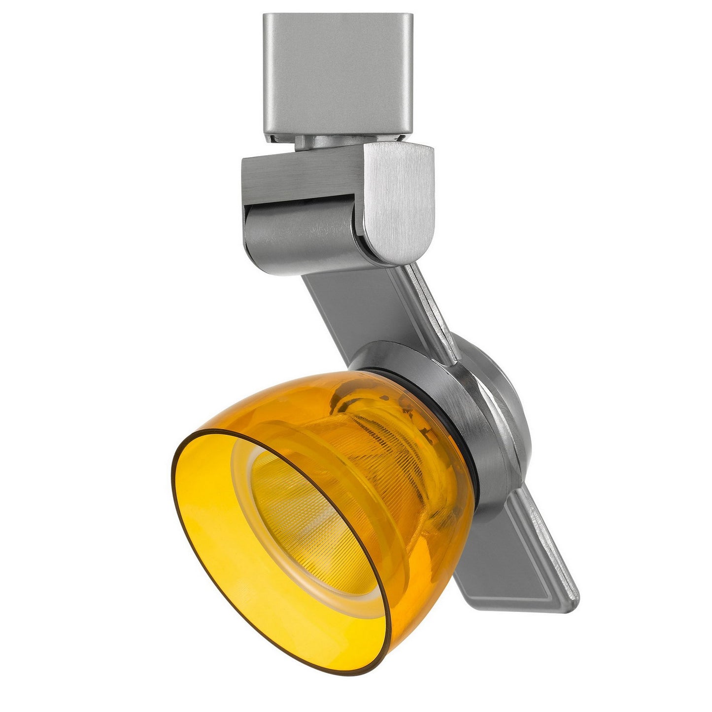 12W Integrated LED Track Fixture with Polycarbonate Head Silver and Yellow