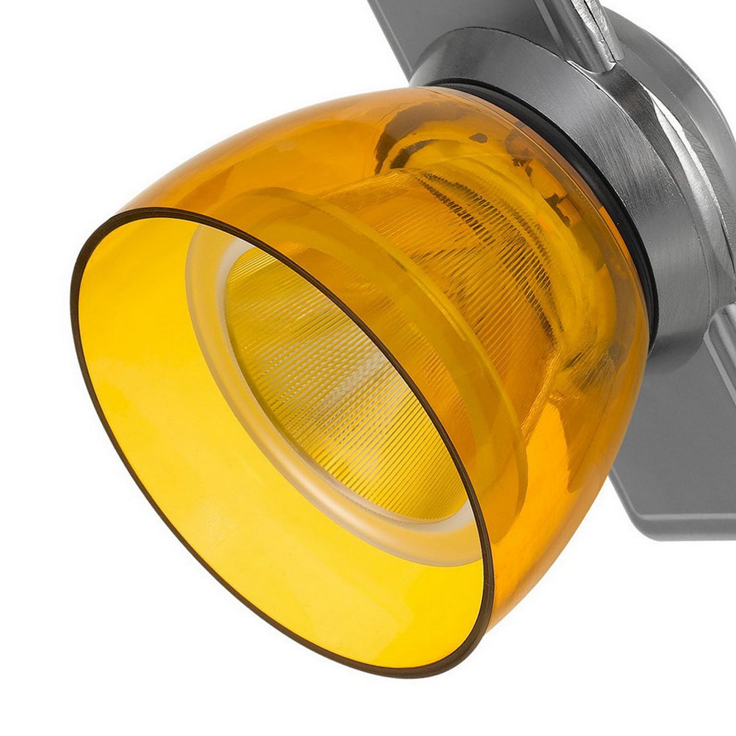 12W Integrated LED Track Fixture with Polycarbonate Head Silver and Yellow