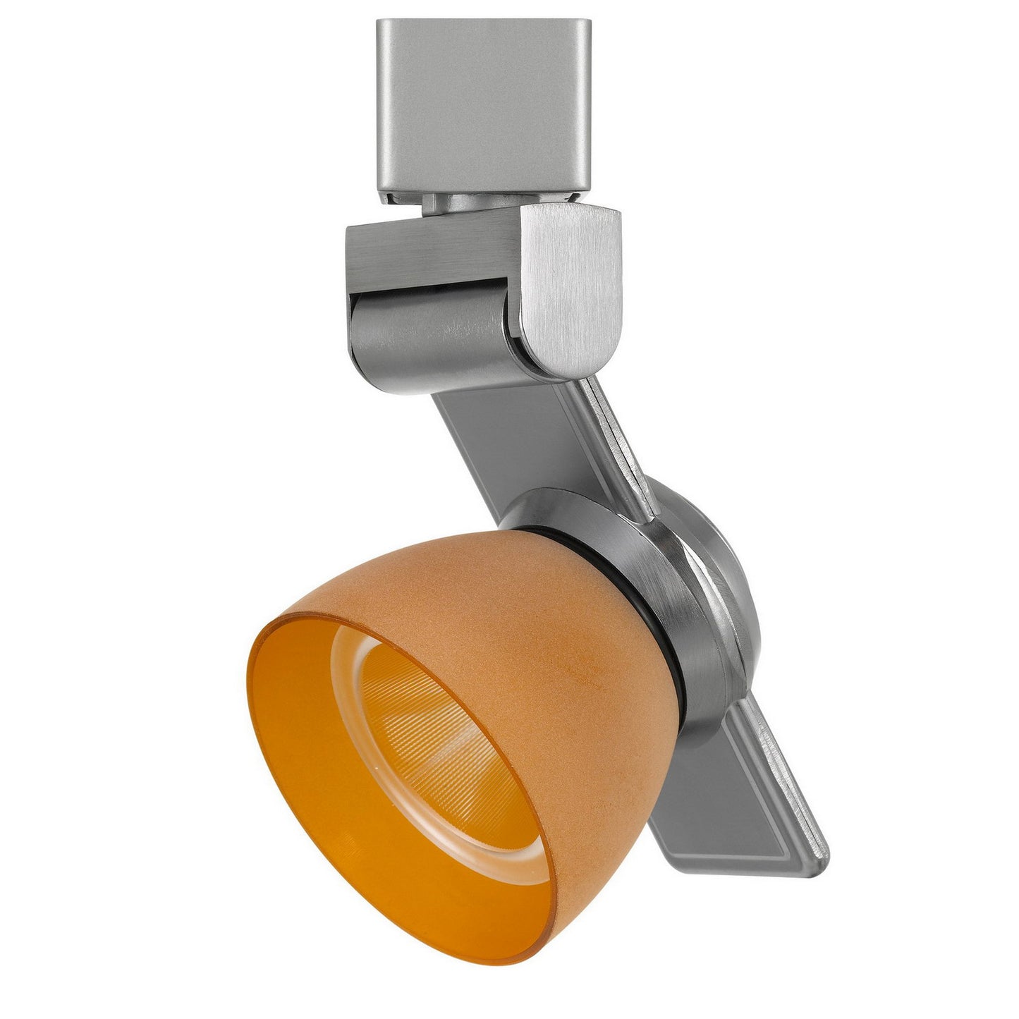 12W Integrated LED Track Fixture with Polycarbonate Head Silver and Orange