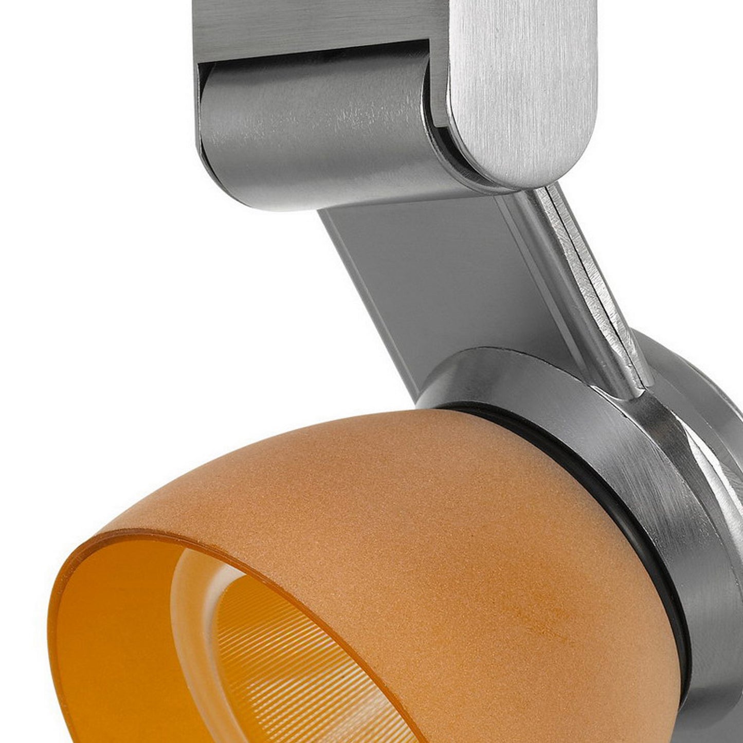 12W Integrated LED Track Fixture with Polycarbonate Head Silver and Orange