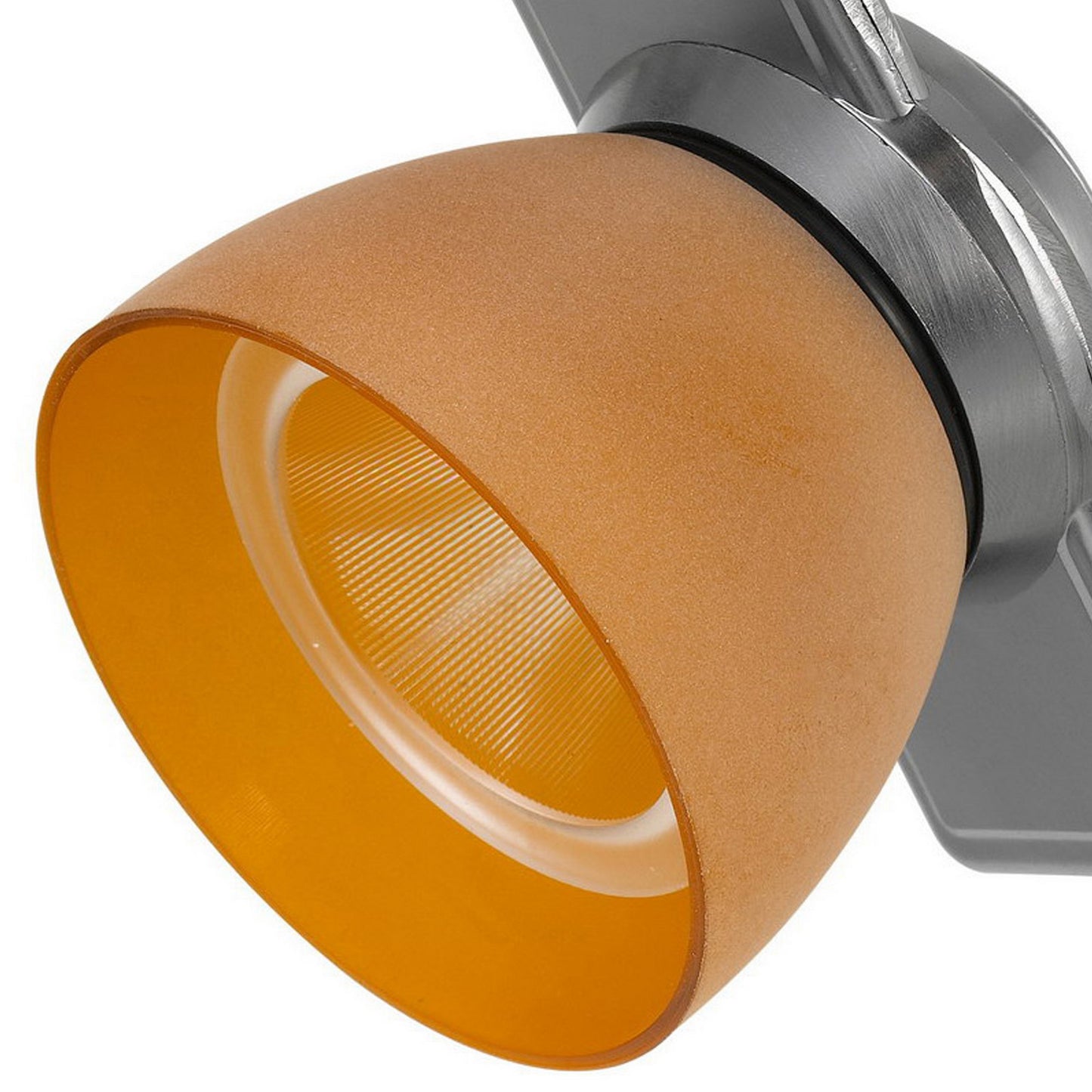 12W Integrated LED Track Fixture with Polycarbonate Head Silver and Orange