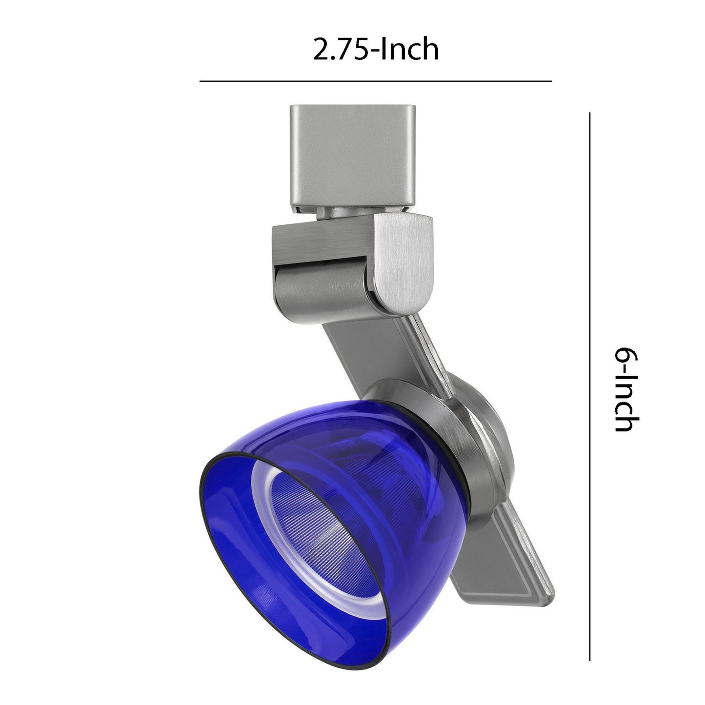 12W Integrated LED Track Fixture with Polycarbonate Head Silver and Blue