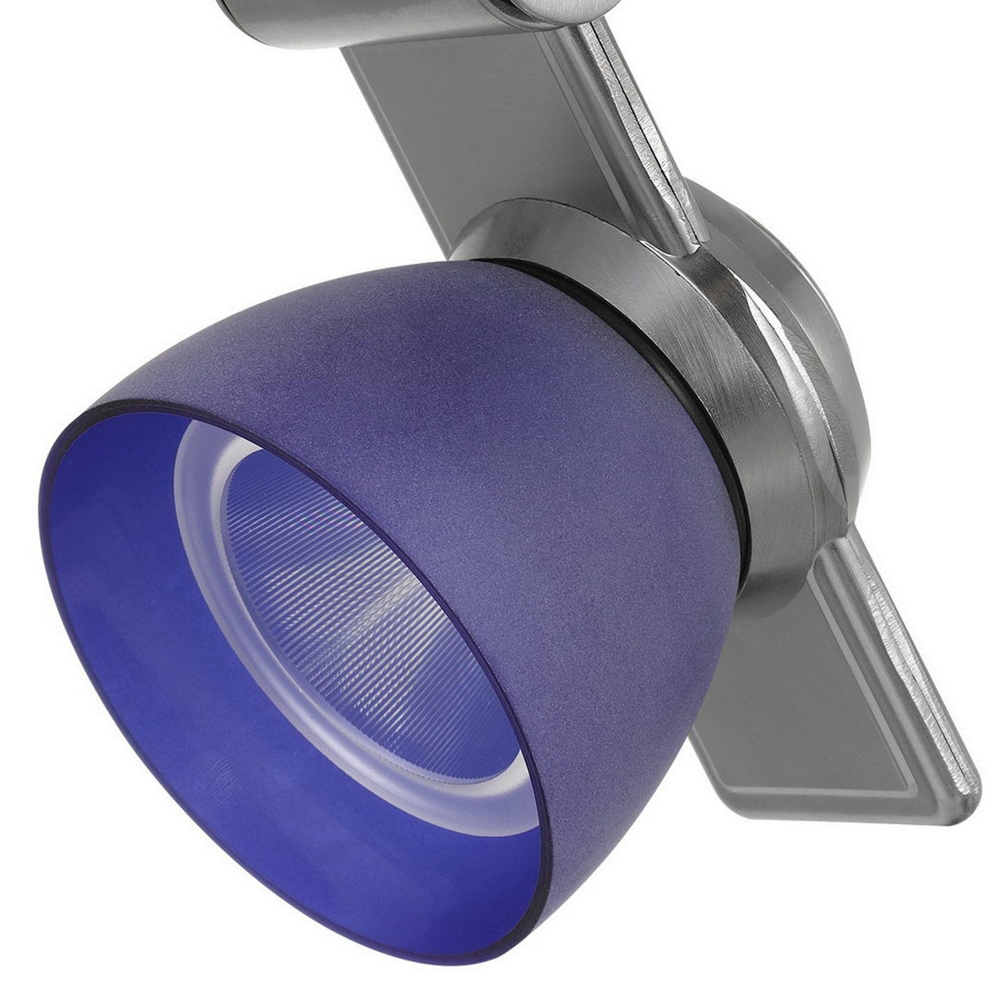 12W Integrated Metal and Polycarbonate LED Track Fixture Silver and Blue