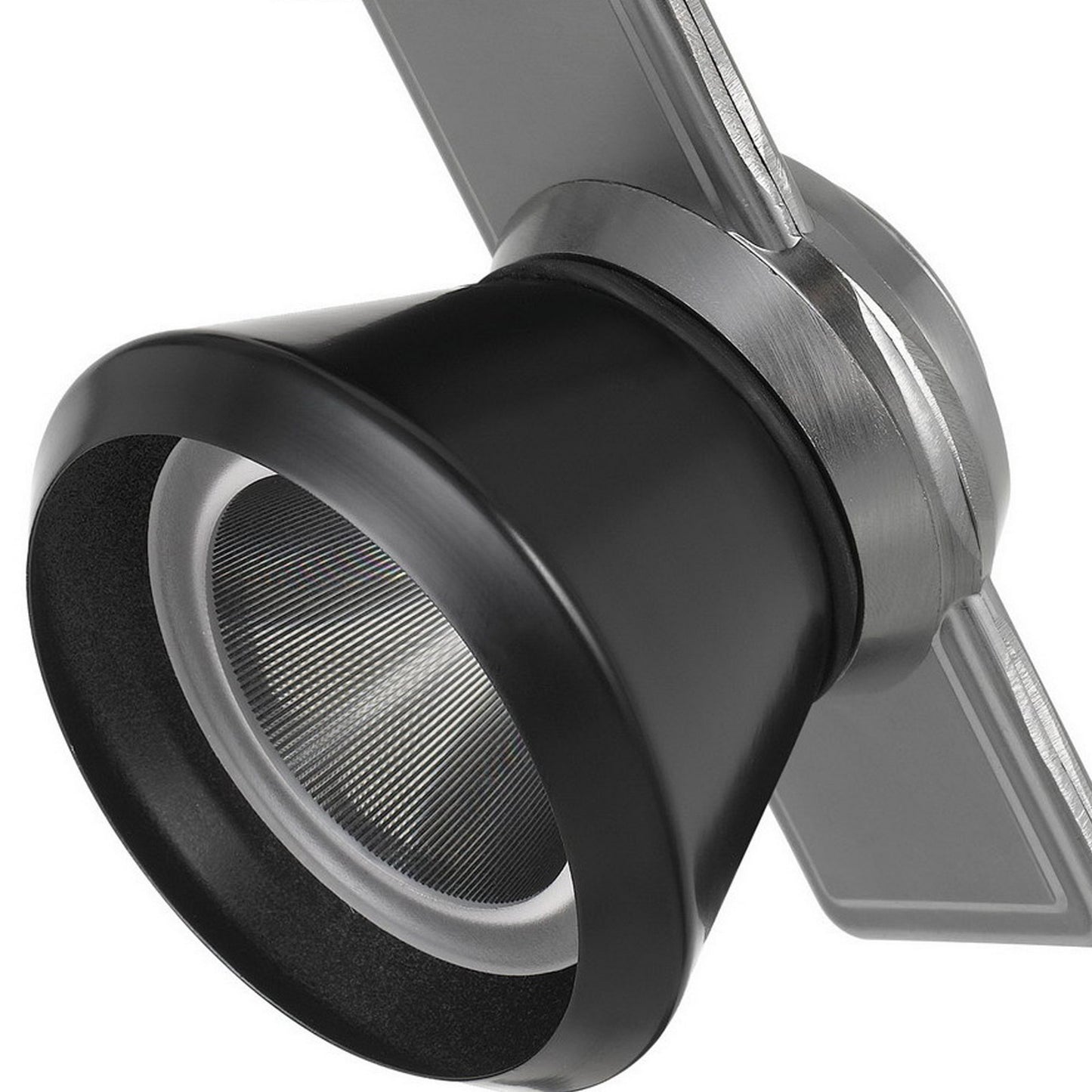 12W Integrated Metal and Polycarbonate LED Track Fixture Silver and Black