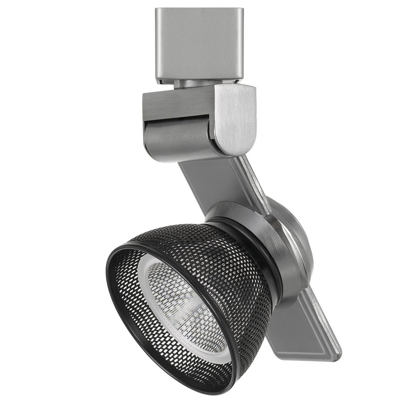 12W Integrated LED Metal Track Fixture with Mesh Head Silver and Black