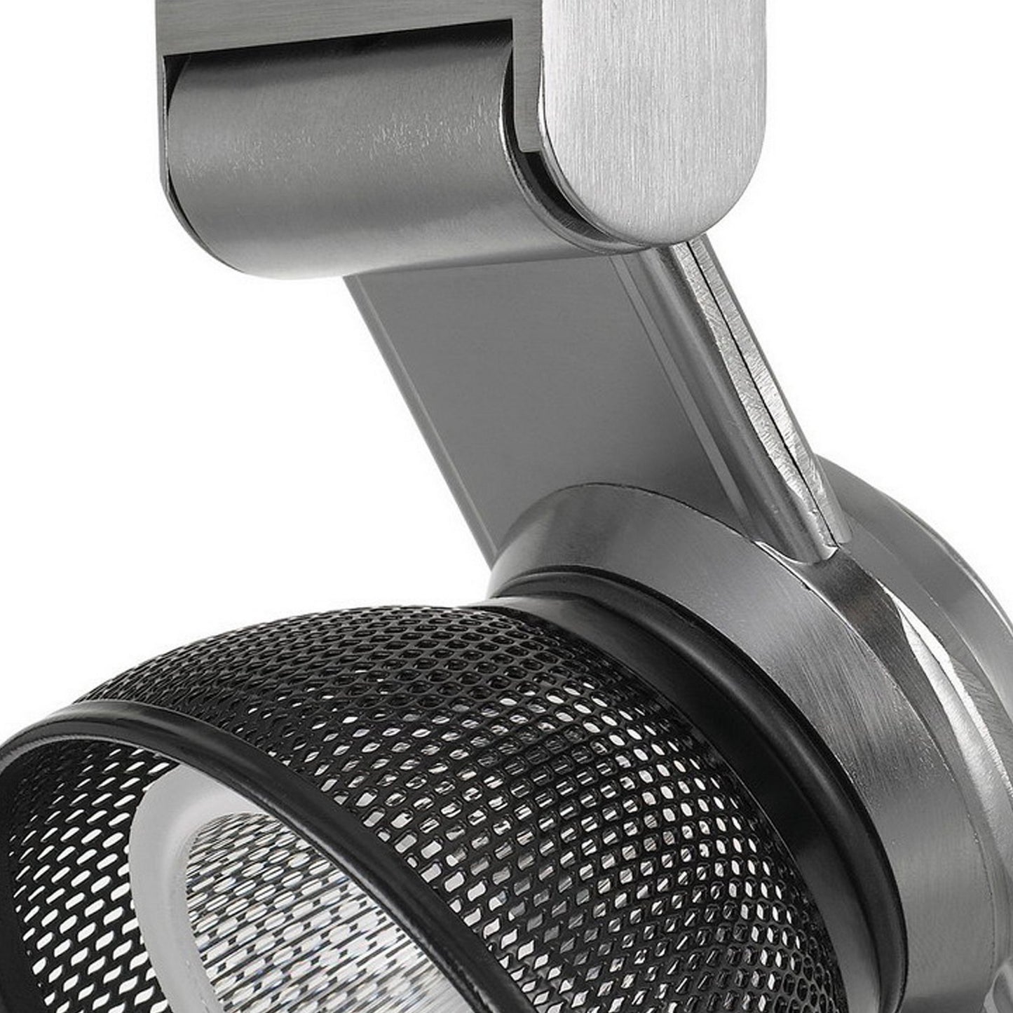 12W Integrated LED Metal Track Fixture with Mesh Head Silver and Black