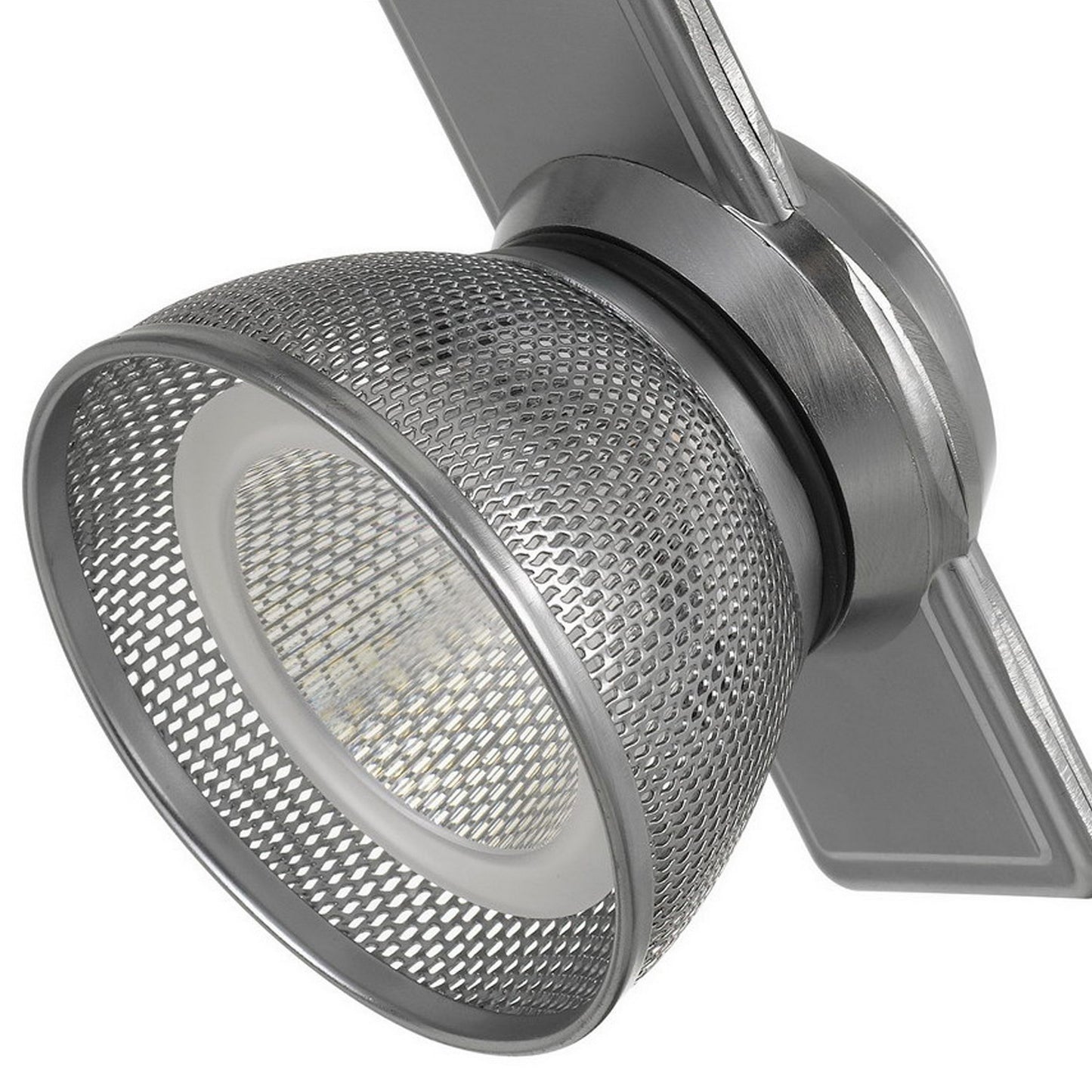 12W Integrated LED Metal Track Fixture with Mesh Head Silver