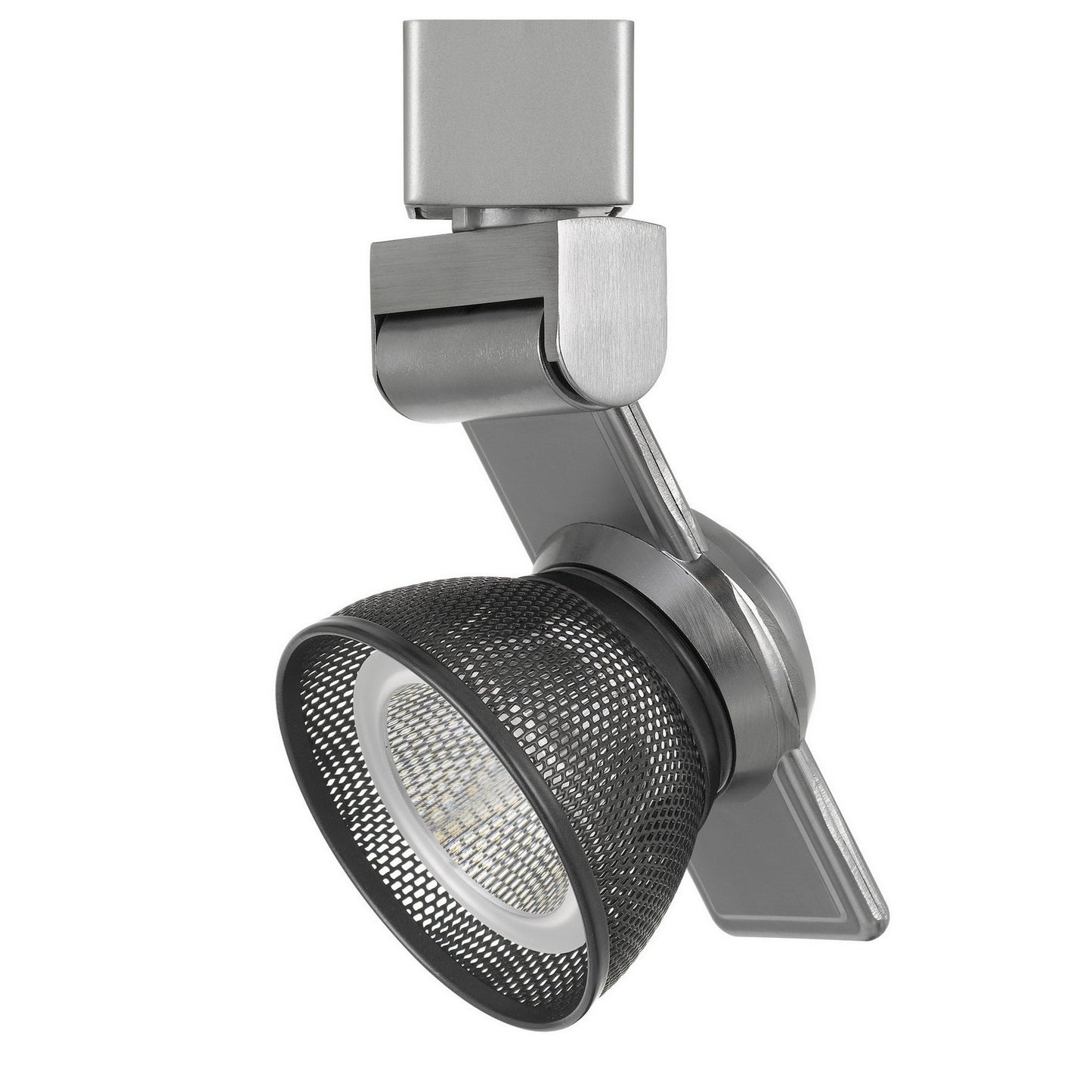 12W Integrated Dimmable LED Track Fixture with Mesh Head Silver and Black