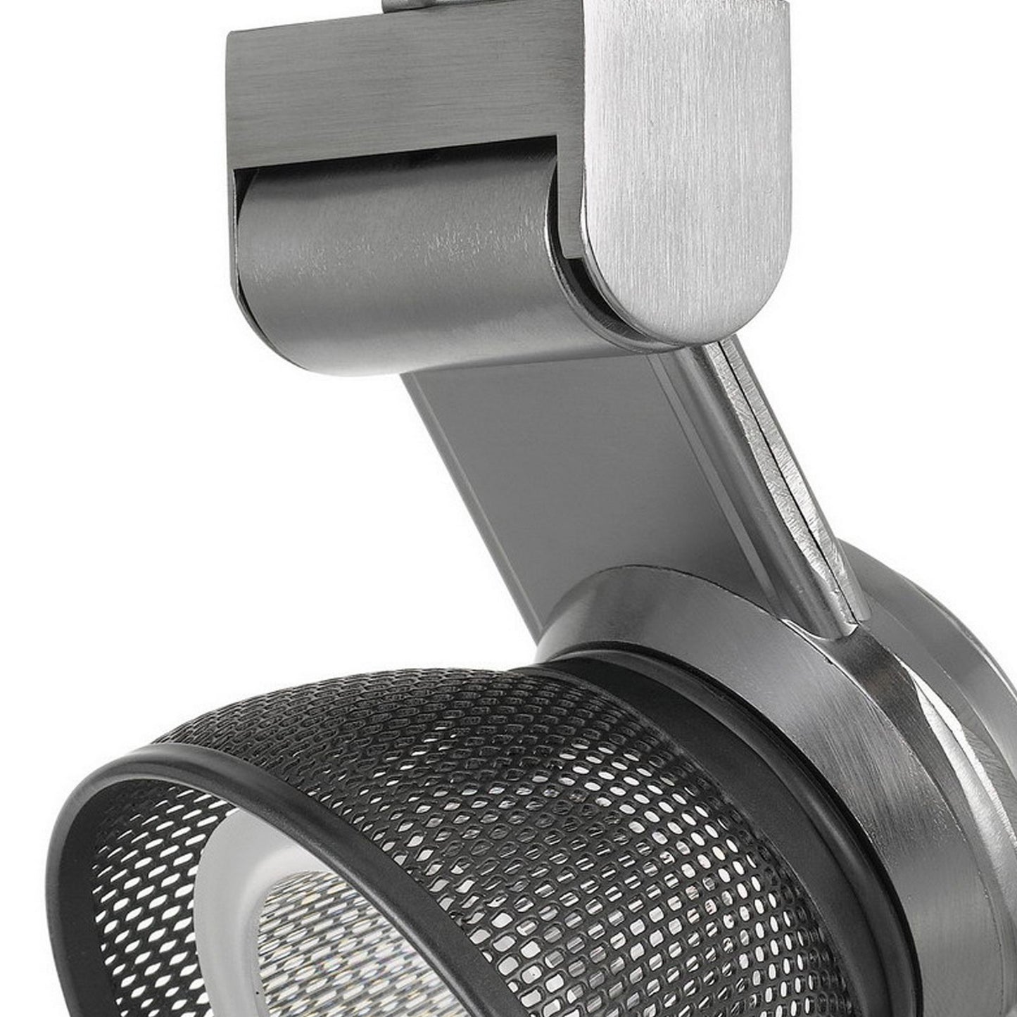 12W Integrated Dimmable LED Track Fixture with Mesh Head Silver and Black