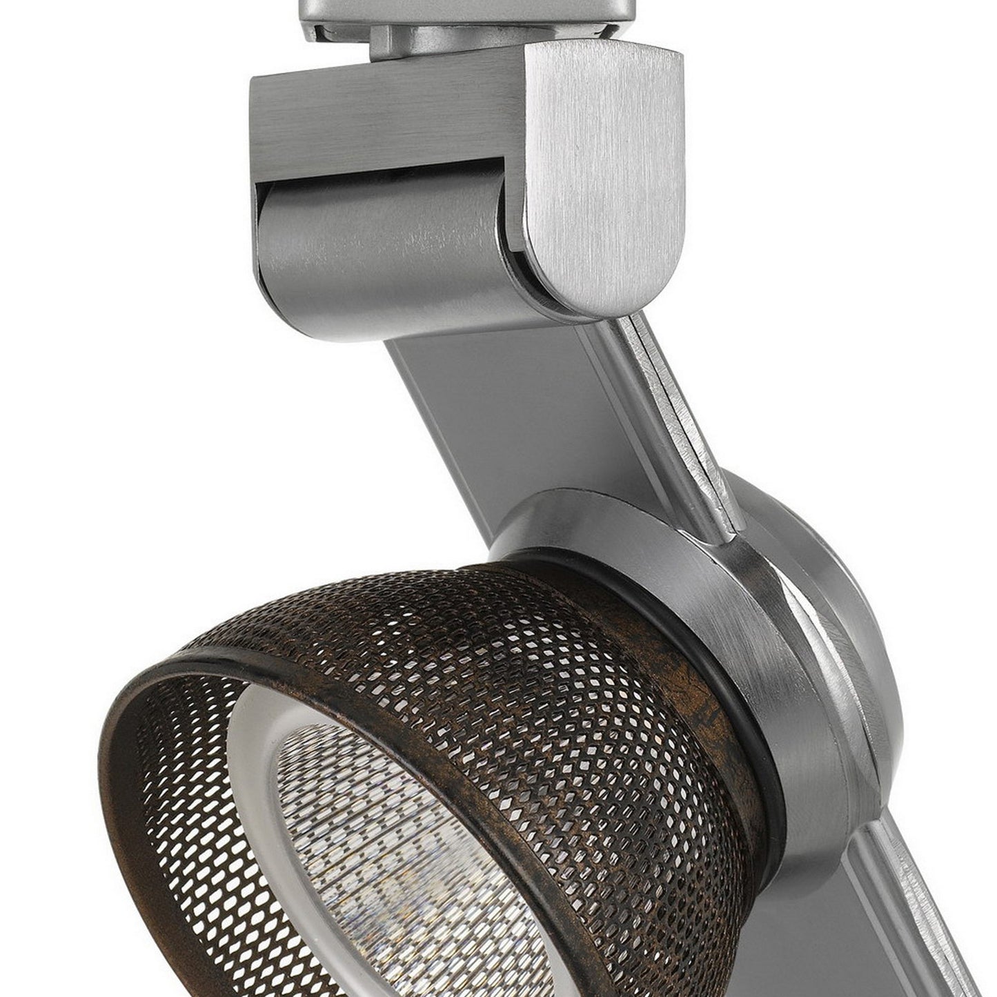 12W Integrated LED Metal Track Fixture with Mesh Head Silver and Bronze