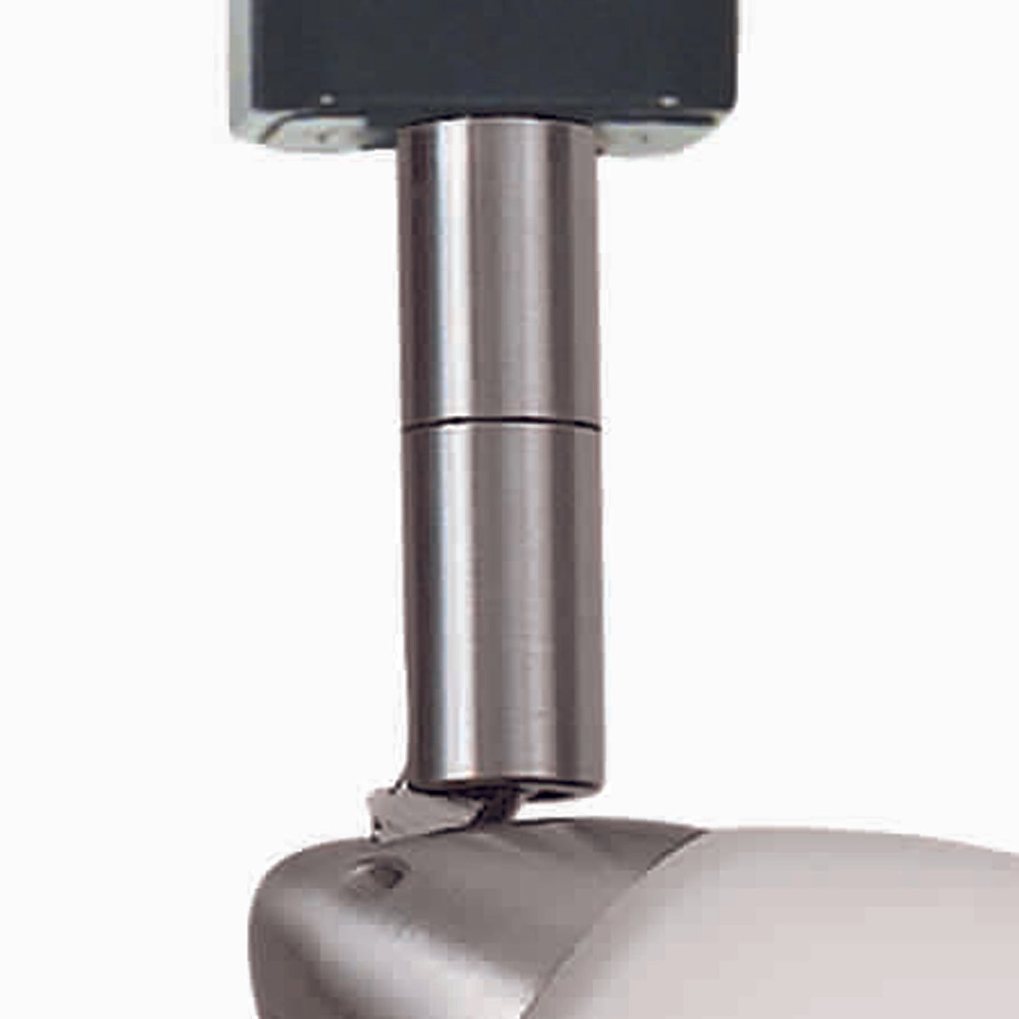 Metal Track Light with Interchangeable Round Glass Shade Silver and White