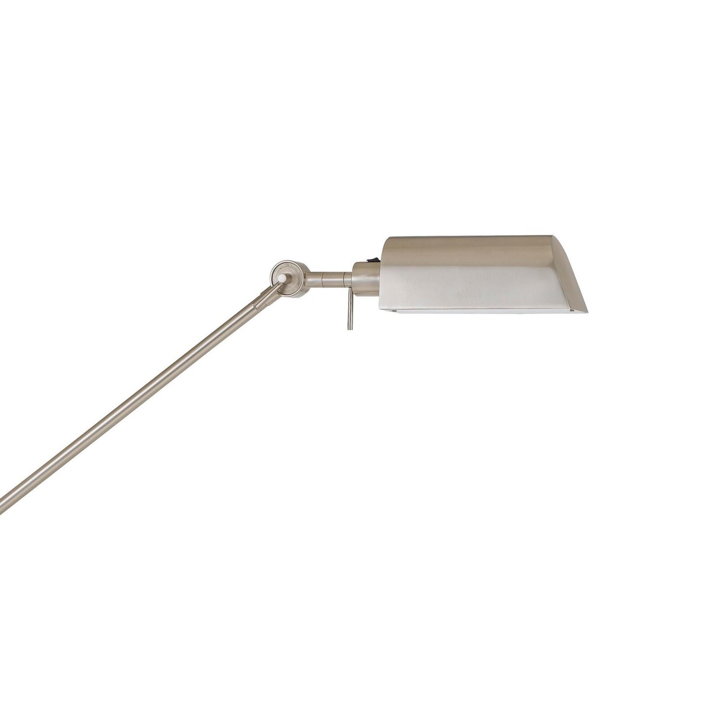 Integrated Led Floor Lamp With Metal Body And Adjustable Height Silver