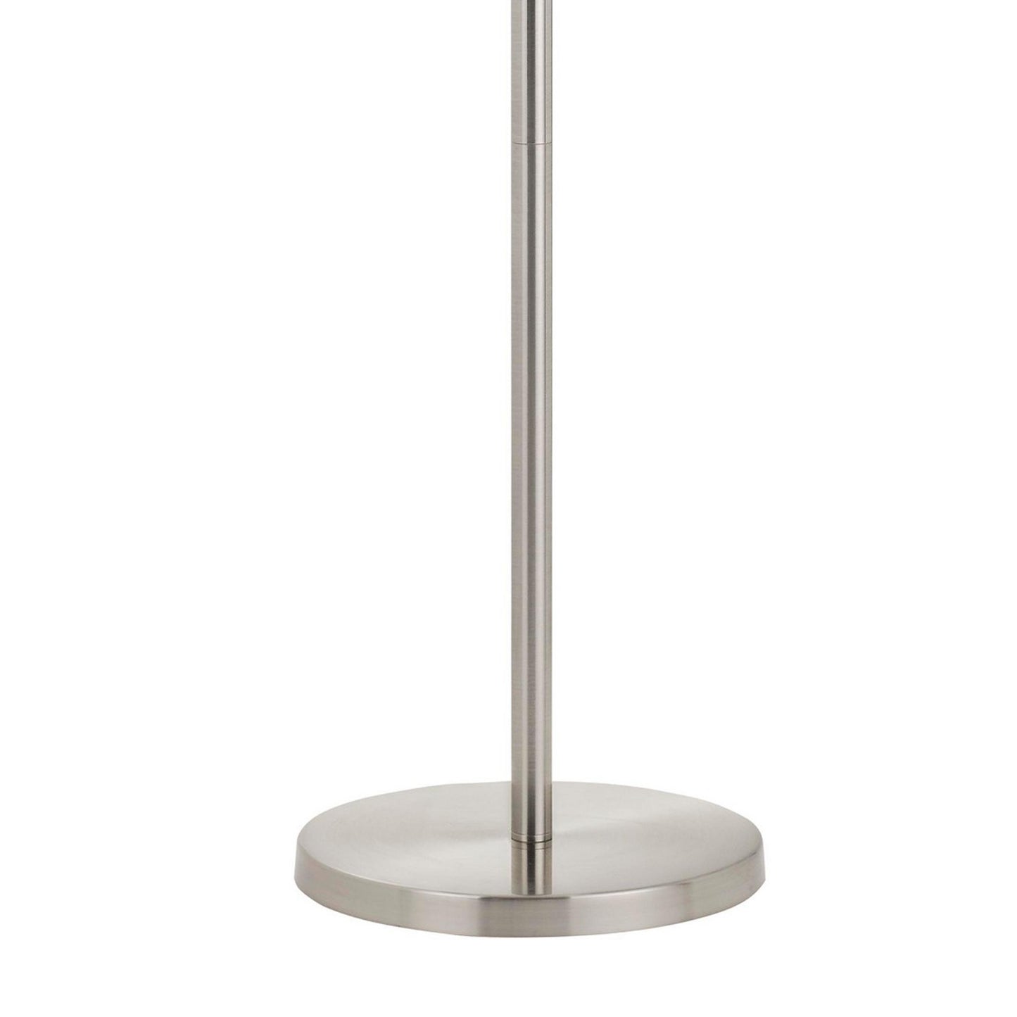 Tubular Metal Body Floor Lamp With 2 Adjustable Arms Silver