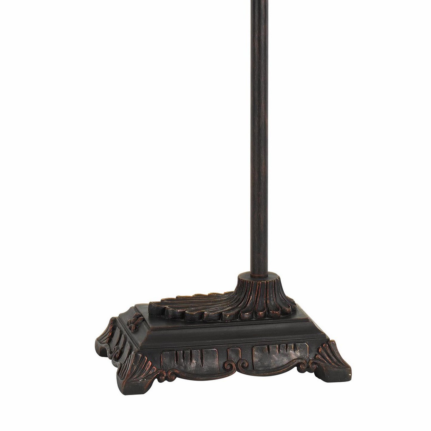 Downbridge Metal Tiffany Floor Lamp With Leaf Accents Multicolor