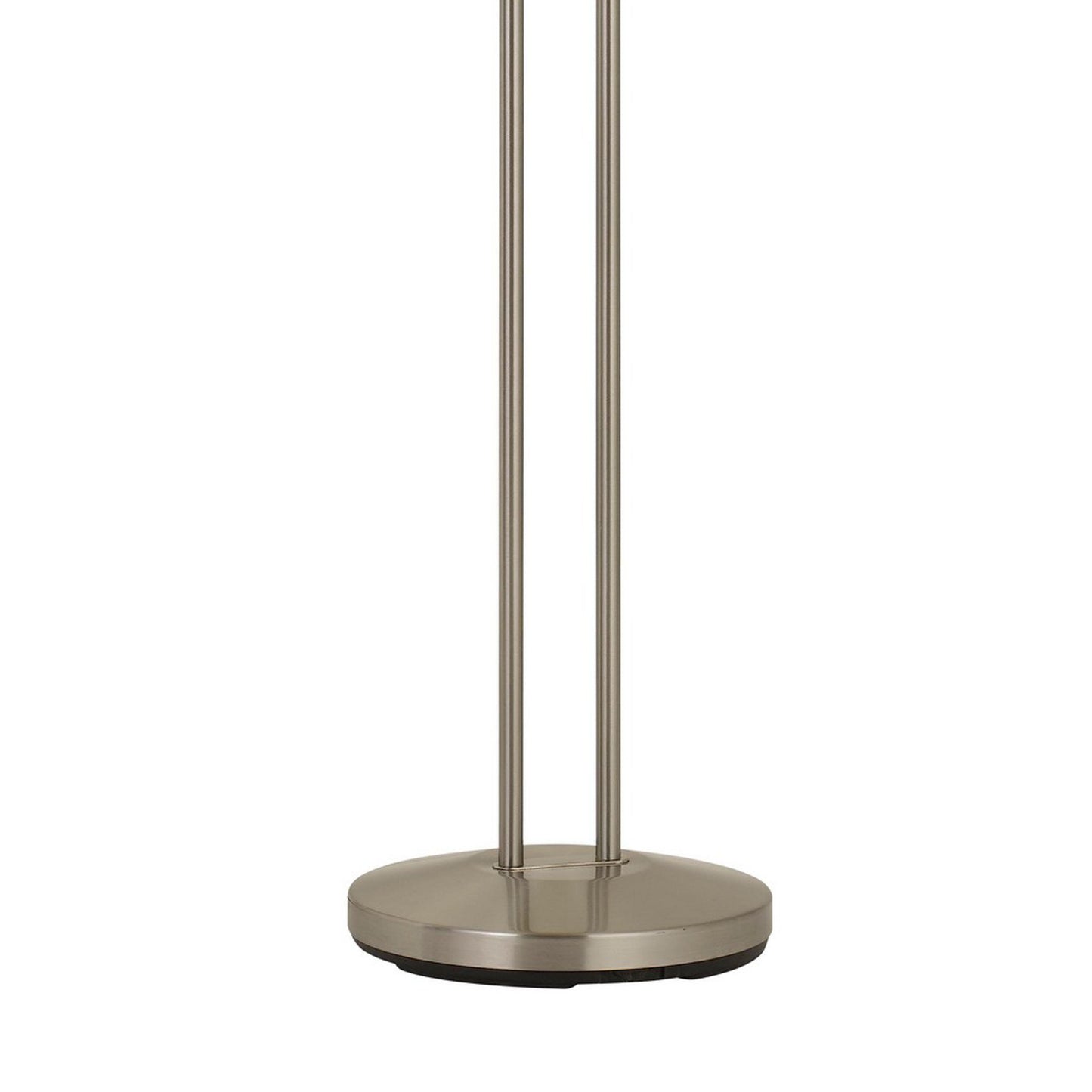 2 Metal Heads Torchiere Floor Lamp With Dimmer Control Chrome
