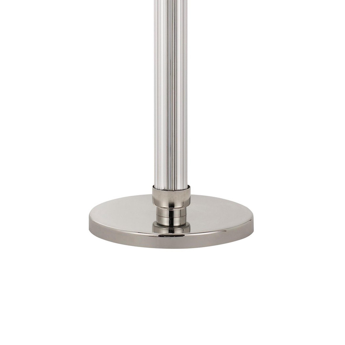 Metal And Acrylic Tubular Body Floor Lamp With Fabric Drum Shade White