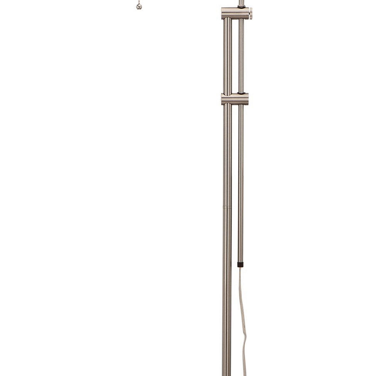 Metal Rectangular Floor Lamp With Adjustable Pole White