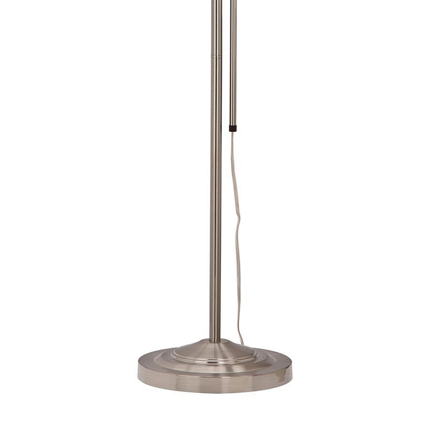 Metal Rectangular Floor Lamp With Adjustable Pole White