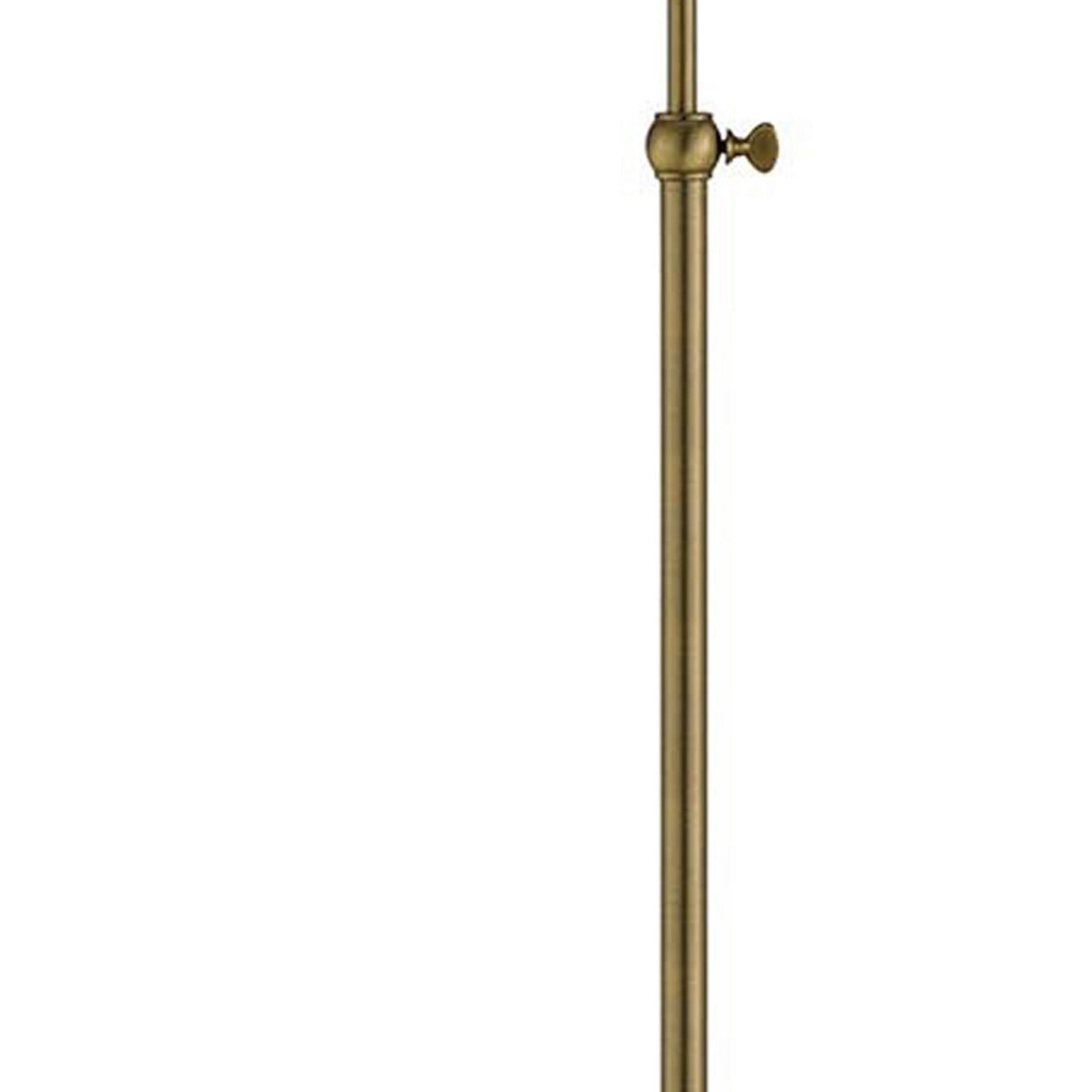 Metal Round 62" Floor Lamp With Adjustable Pole Antique Bronze