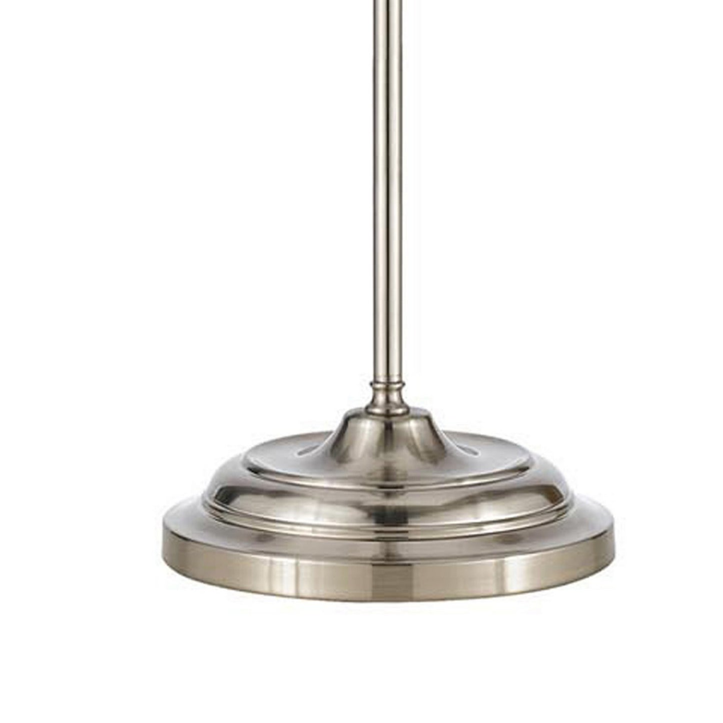 Metal Round 62" Floor Lamp With Adjustable Pole Silver