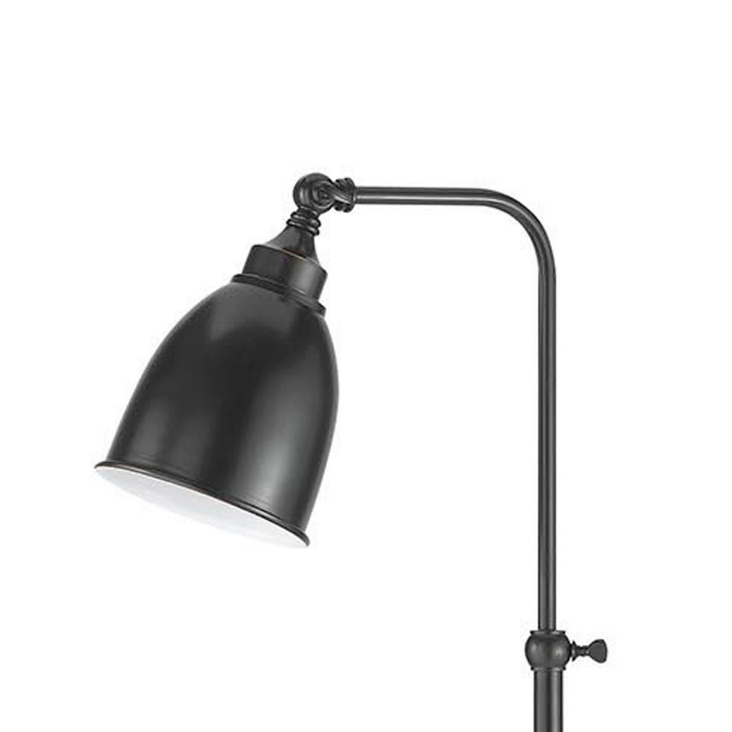 Metal Round 62" Floor Lamp With Adjustable Pole Dark Bronze