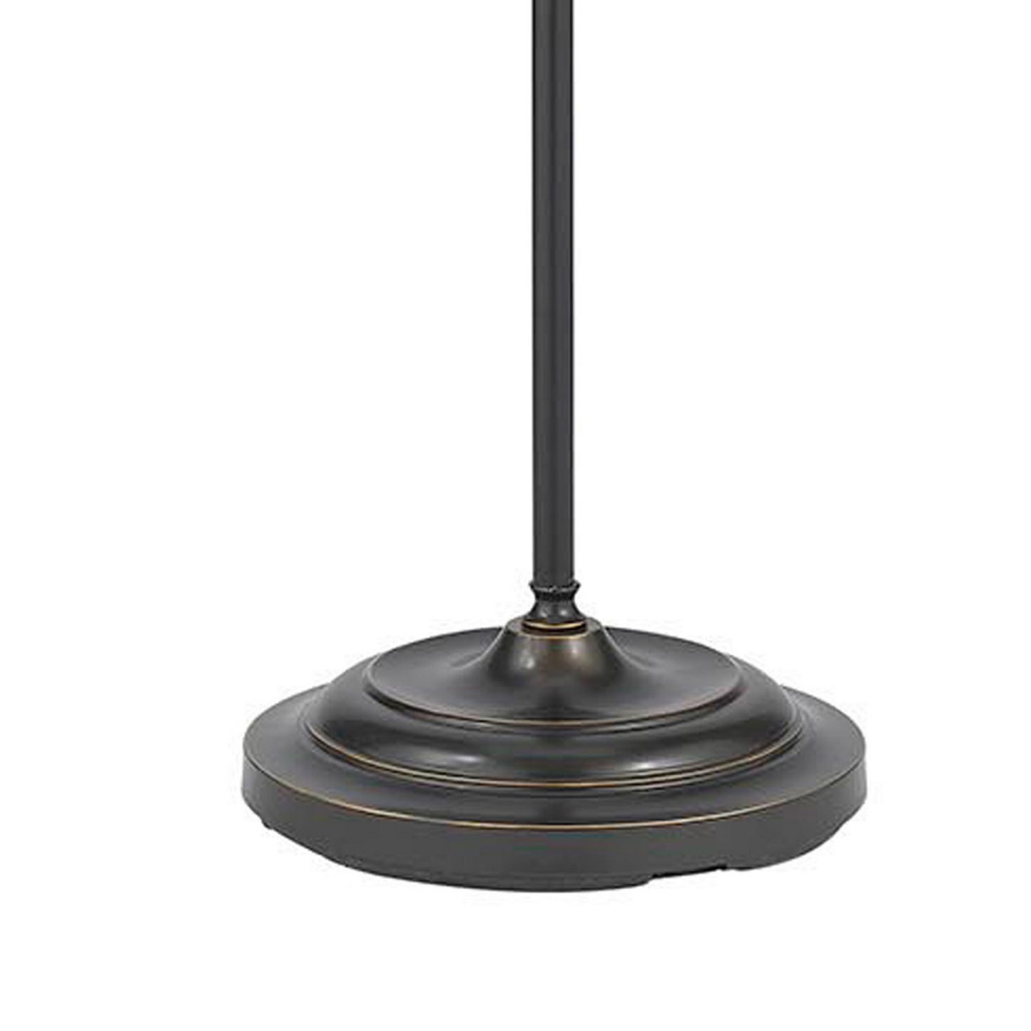 Metal Round 62" Floor Lamp With Adjustable Pole Dark Bronze