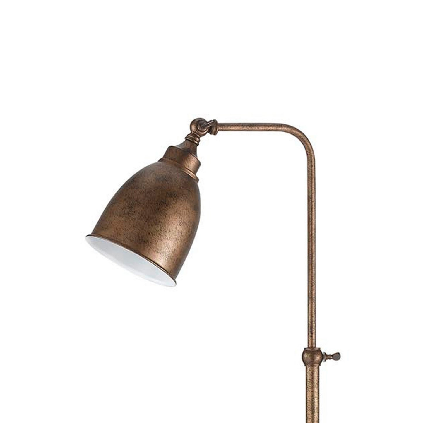 Metal Round 62" Floor Lamp With Adjustable Pole Bronze