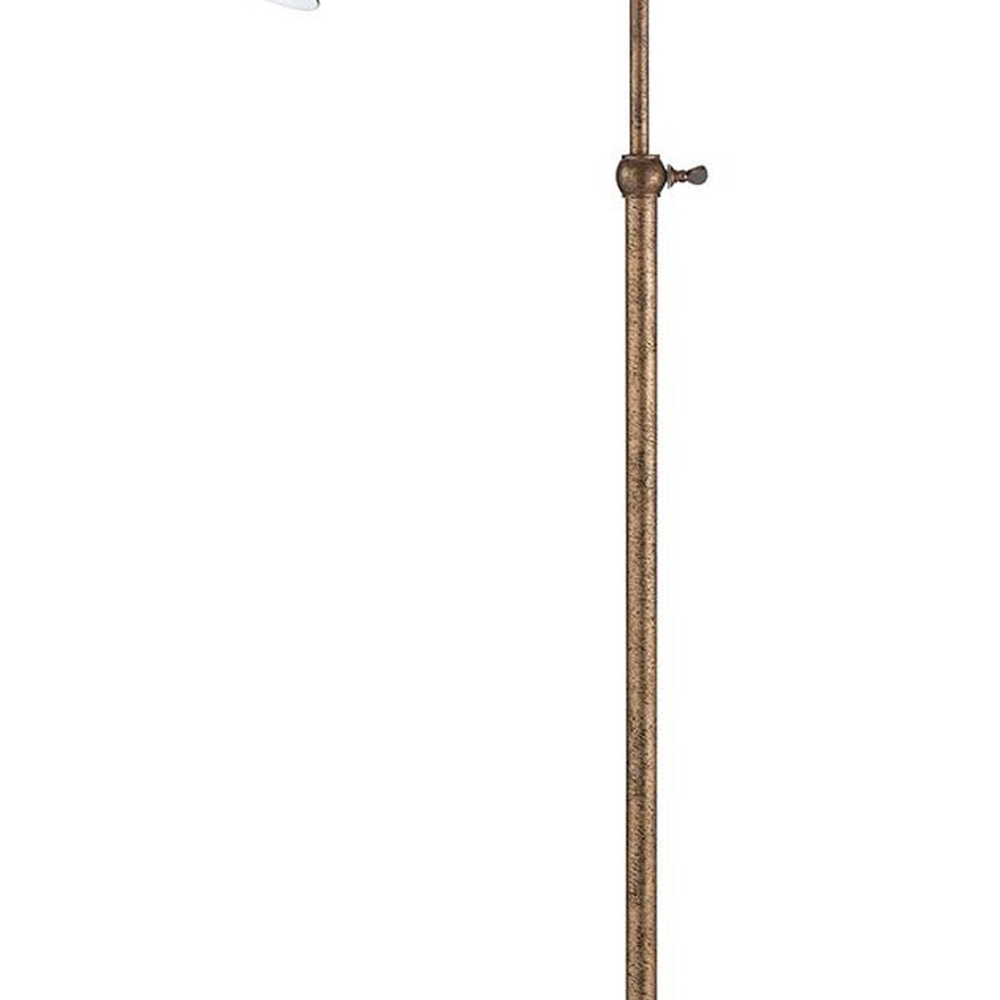 Metal Round 62" Floor Lamp With Adjustable Pole Bronze