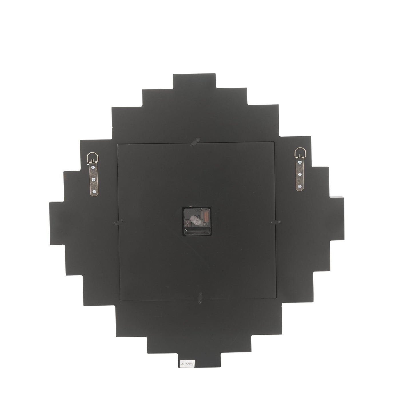 Irregular Mirror Frame Wall Clock With Crushed Faux Diamond Inlay Silver