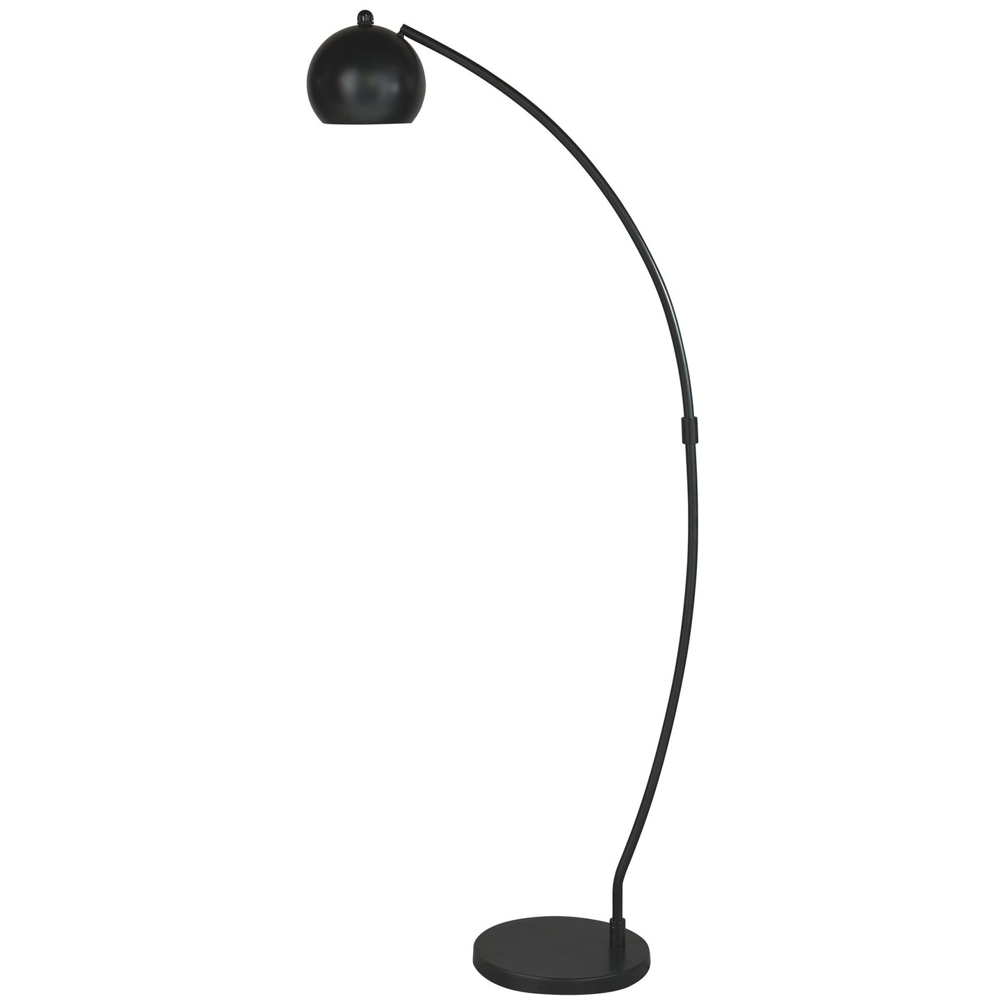 Metal Frame Floor Lamp With Adjustable Shade Black