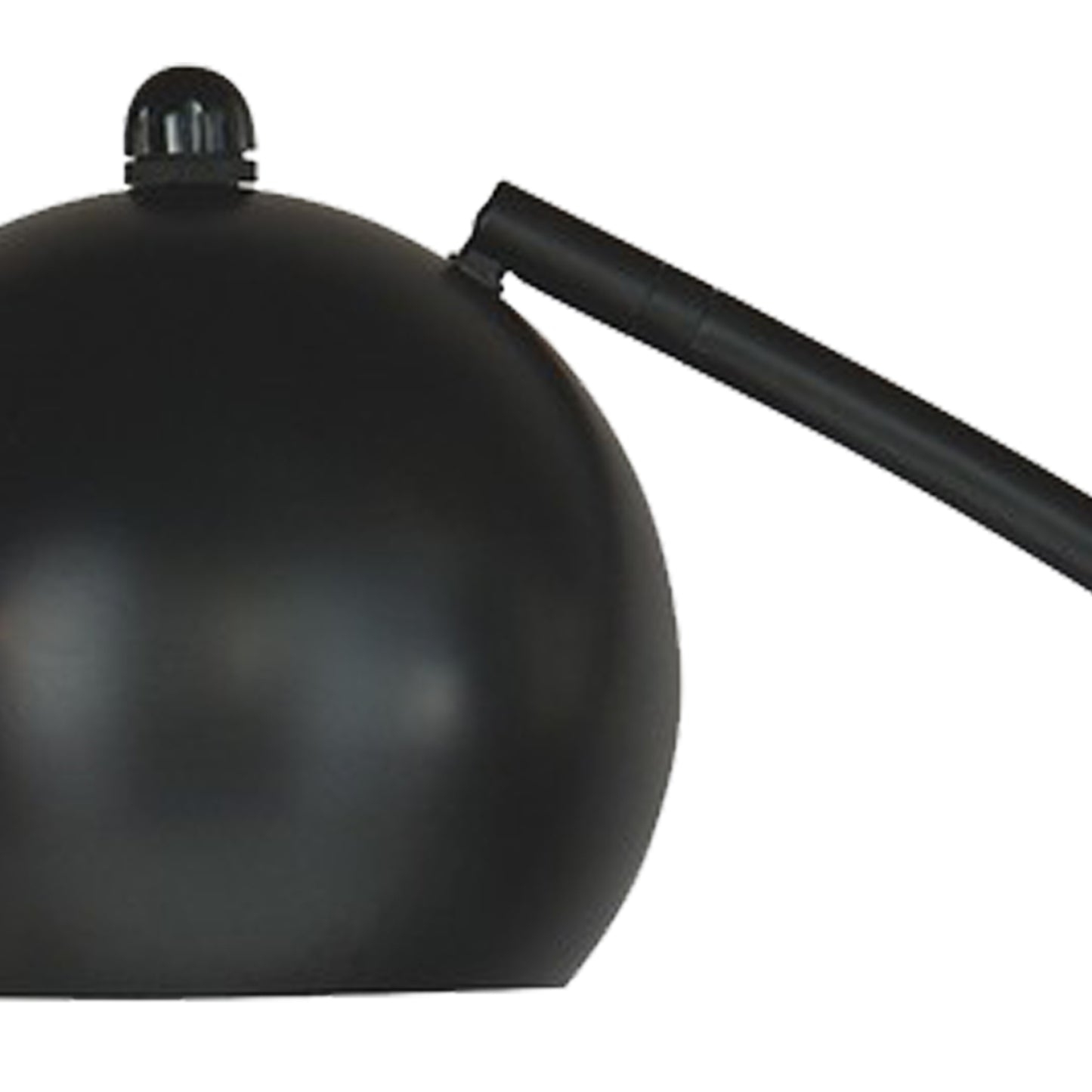 Metal Frame Floor Lamp With Adjustable Shade Black