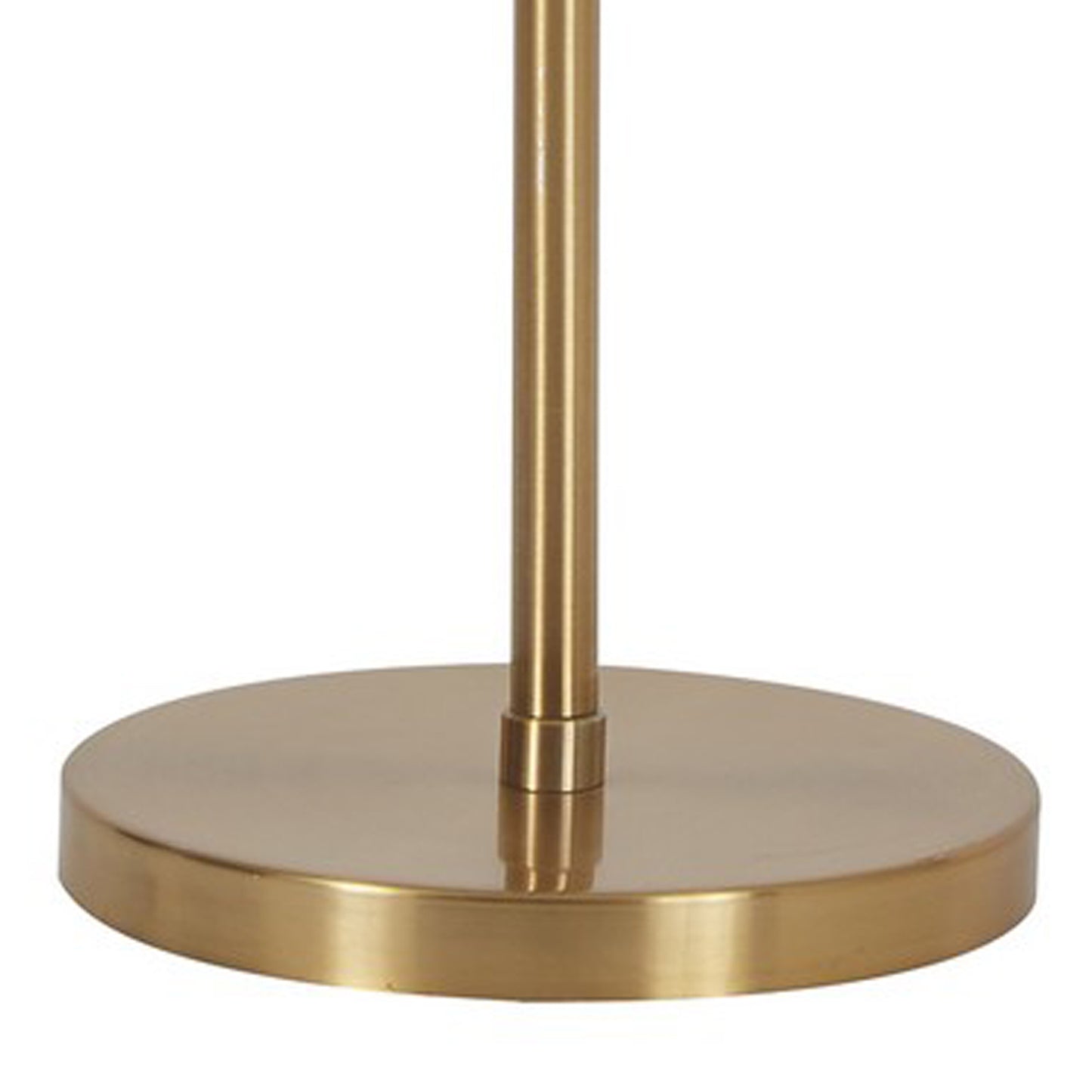 Metal Frame Round Floor Lamp With Glass Shade Gold