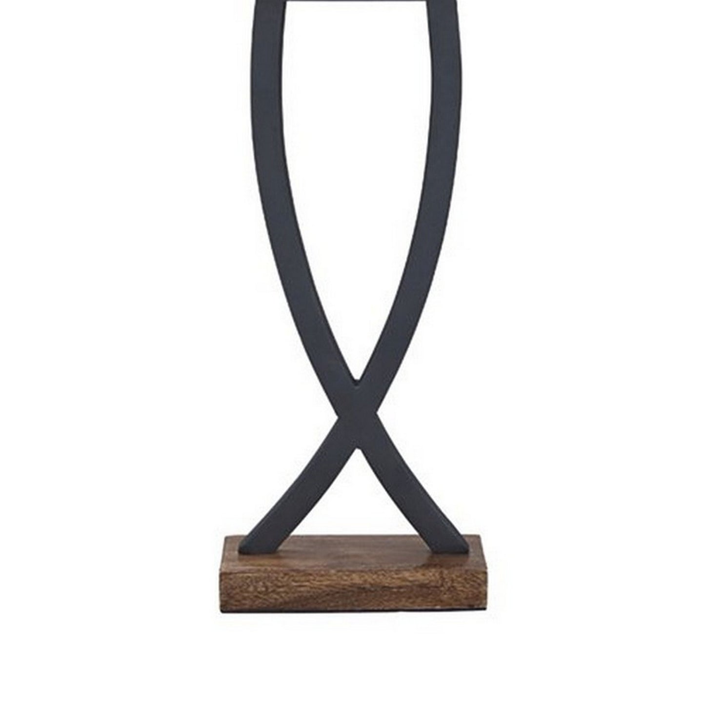 Criss Cross Metal Table Lamp with Fabric Shade Set of 2 Gray and White