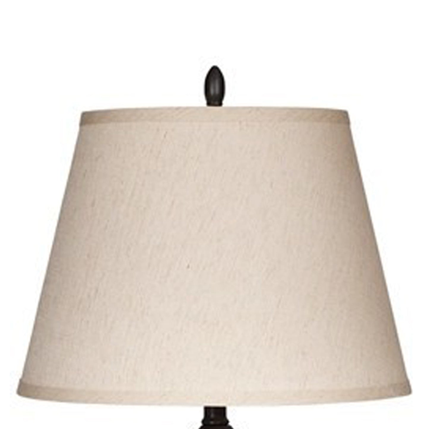 Metal Frame Table Lamp with Fabric Shade Set of 2 Cream and Bronze