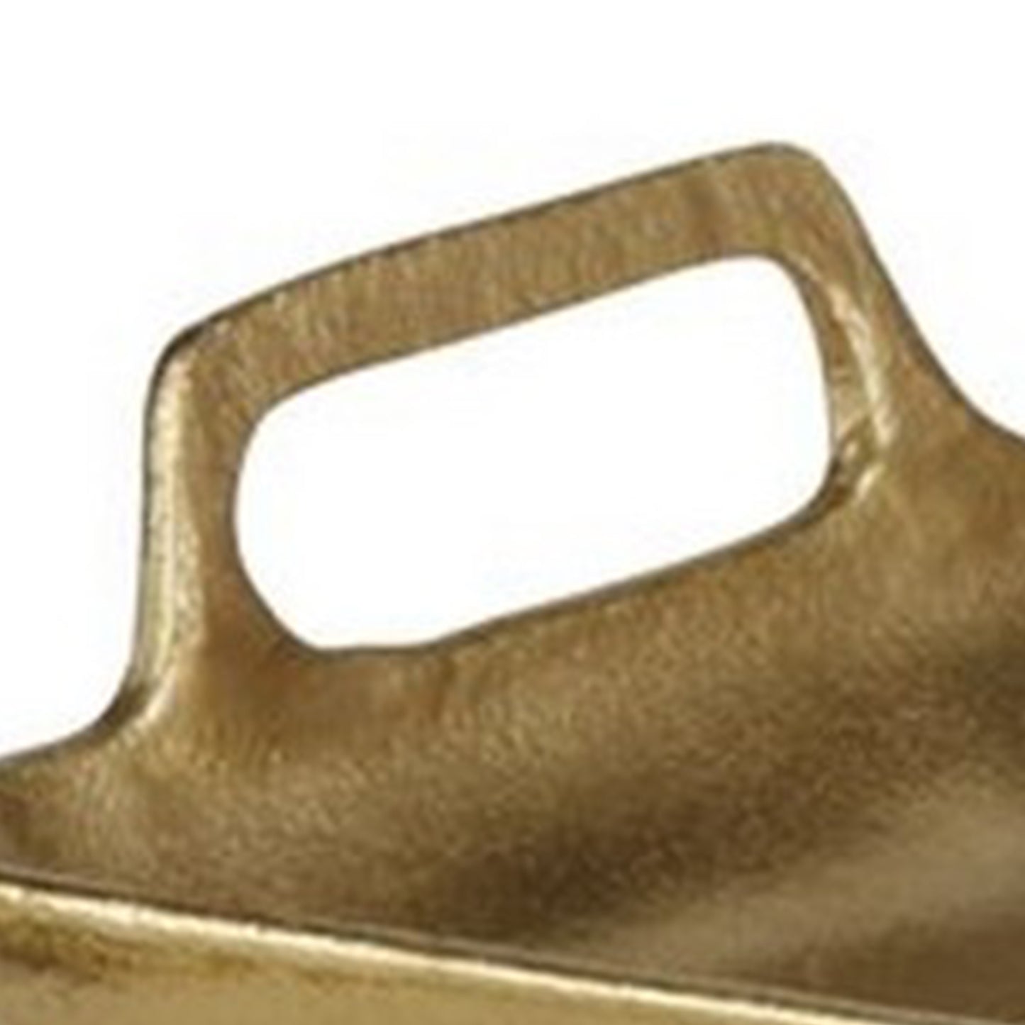 Rectangular Metal Frame Decorative Tray With Cut Out Handle Gold