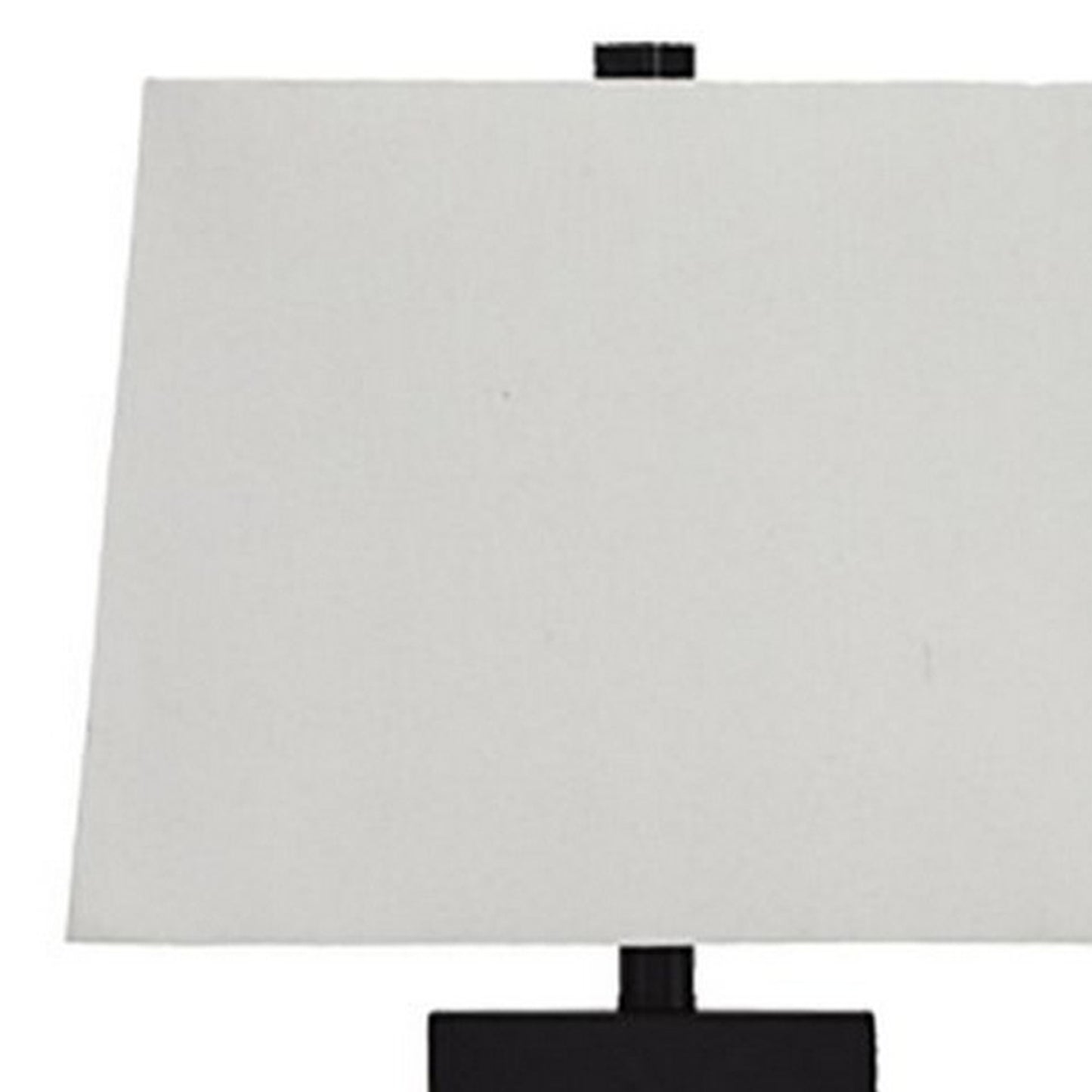 Resin Body Table Lamp with Hardback Shade Set of 2 Black and White