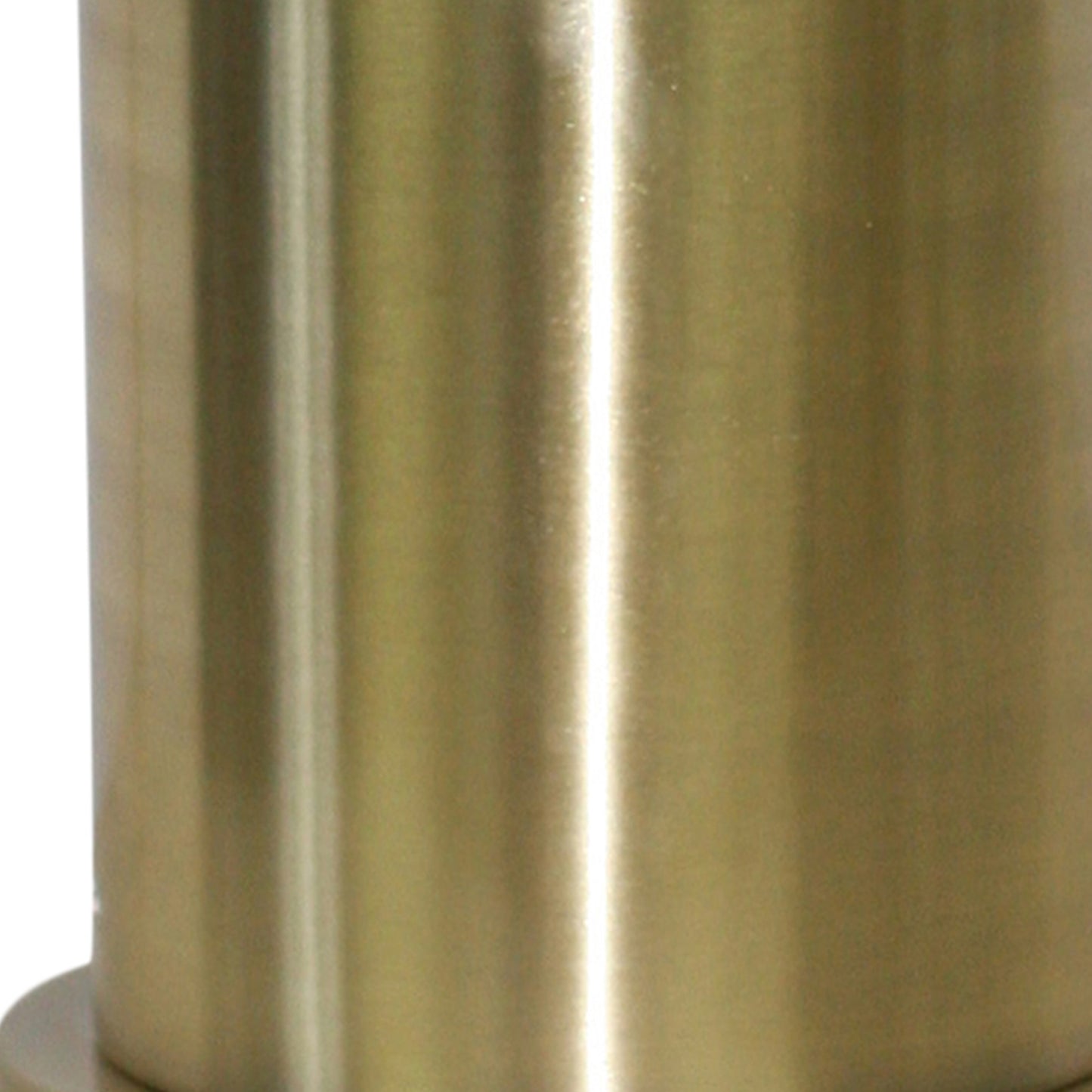 Metal Table Lamp with Cylindrical Pedestal Base Black and Gold