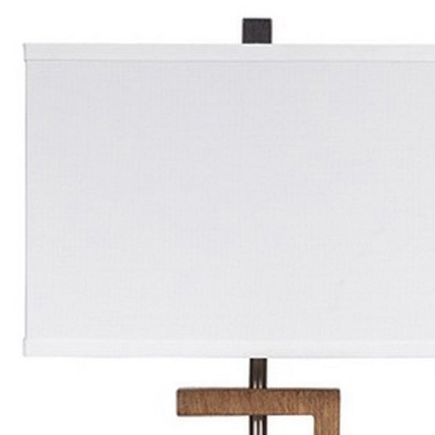 Lattice Base Hardback Table Lamp Set of 2 Brown and Silver